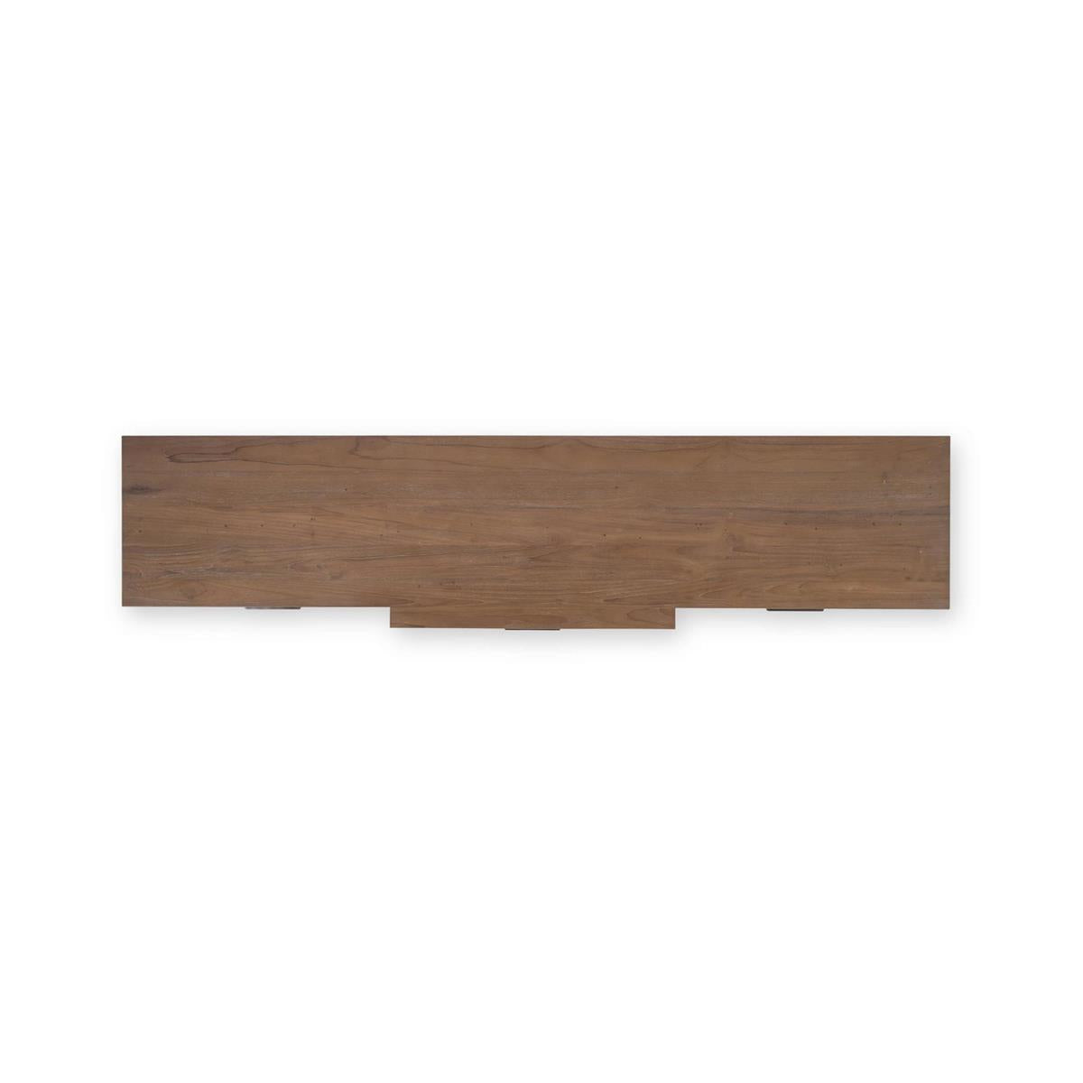 Bramble Silvia Reclaimed Teak 3 Door Sideboard — Teak Straw / Rattan Natural
