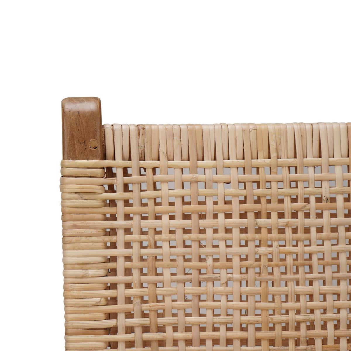 Bramble Logan Counter Stool w/ Rattan — Teak Rust Natural / Rattan Natural