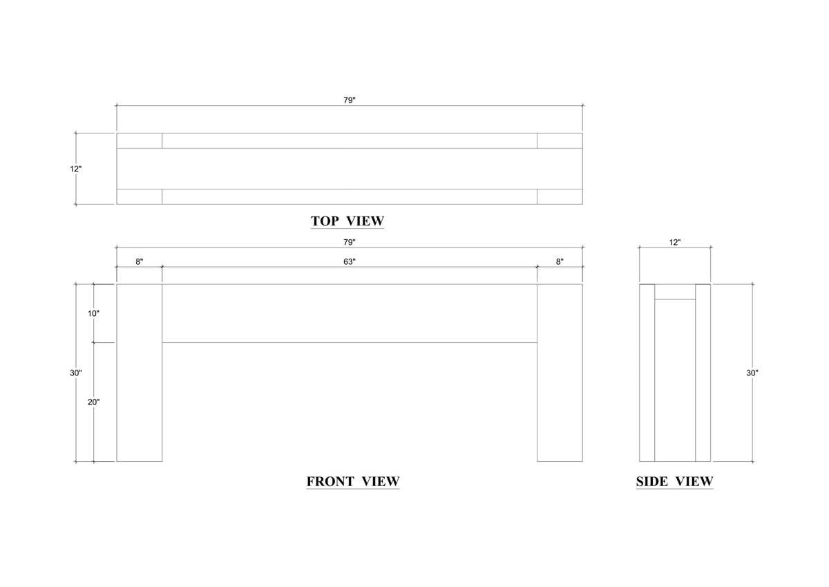 Bramble Tuscan Console - Teak — Teak Tuscan Brown