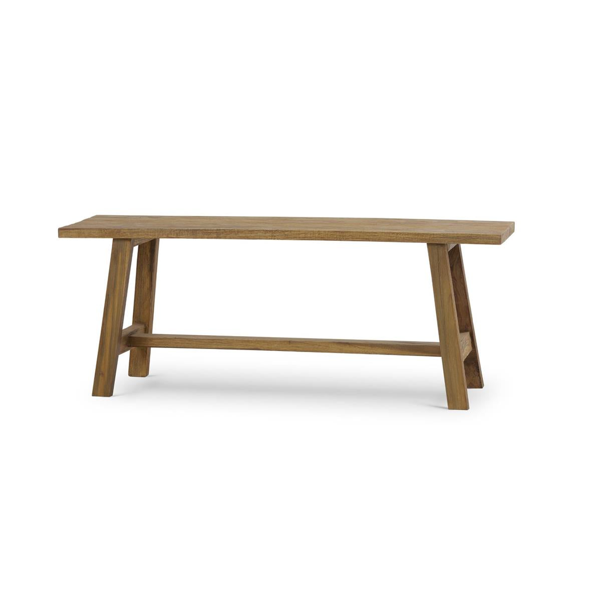 Bramble Rustic Reclaimed Teak Bench — Teak Natural