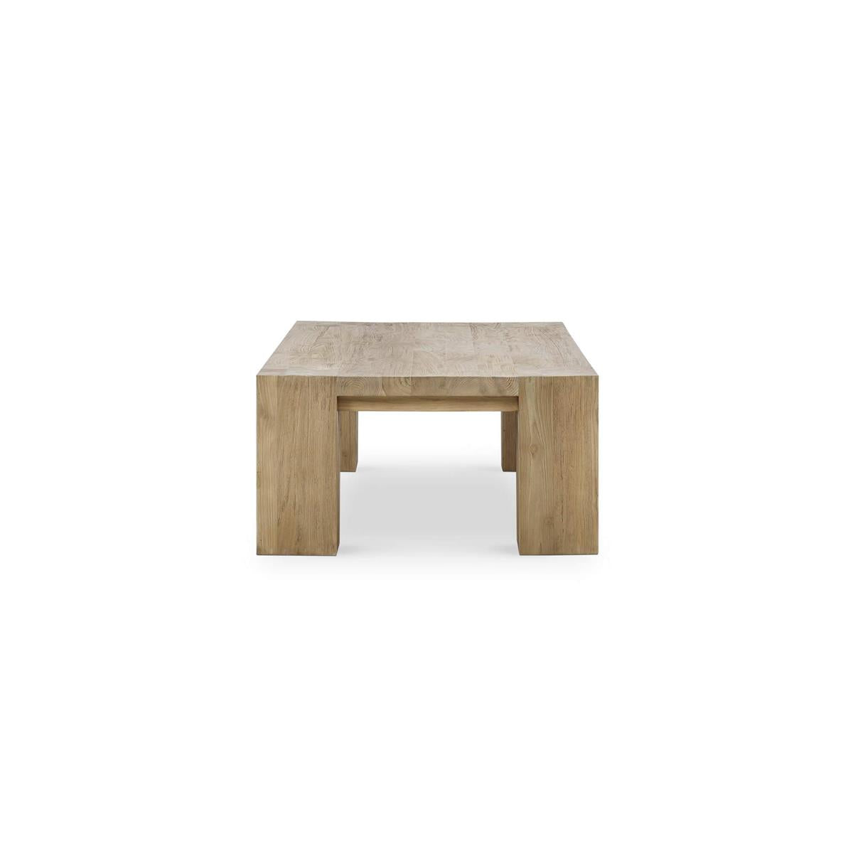 Bramble Tuscan Rustic Distressed Teak Coffee Table — Teak Natural