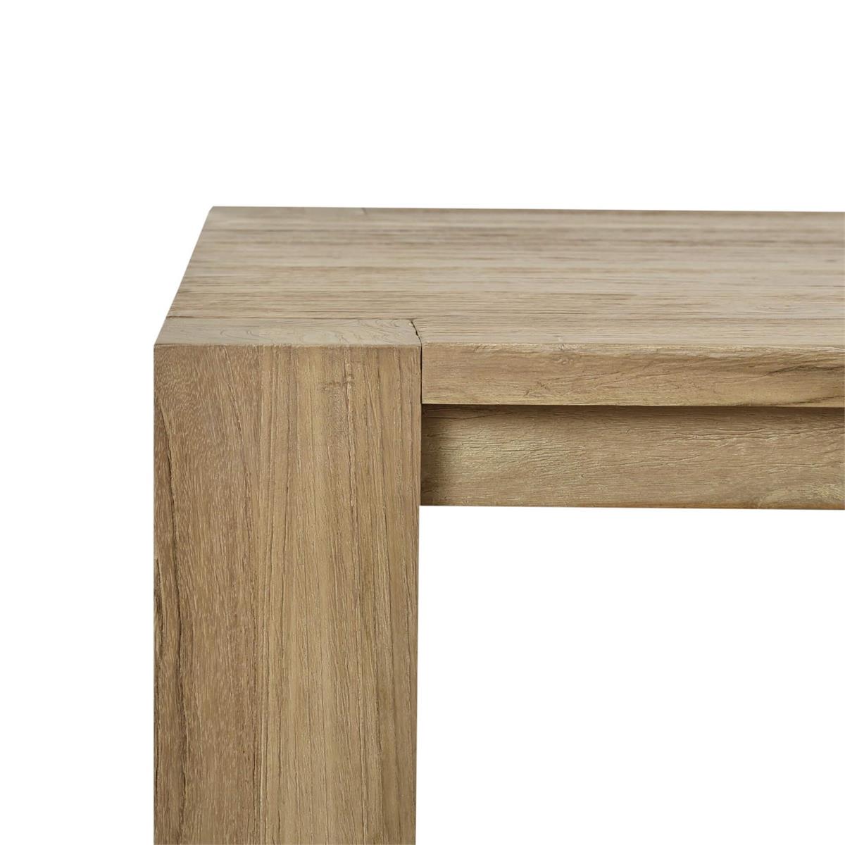 Bramble Tuscan Rustic Distressed Teak Dining Table 96'' — Teak Natural