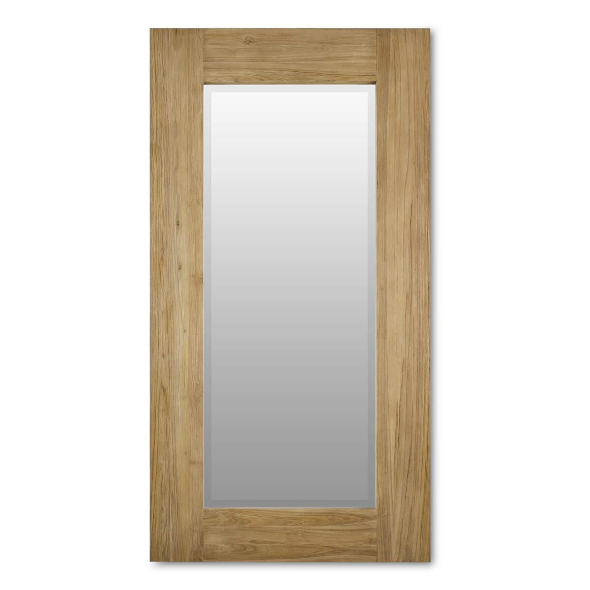 Bramble Tuscan Rustic Distressed Teak Large Mirror — Teak Natural