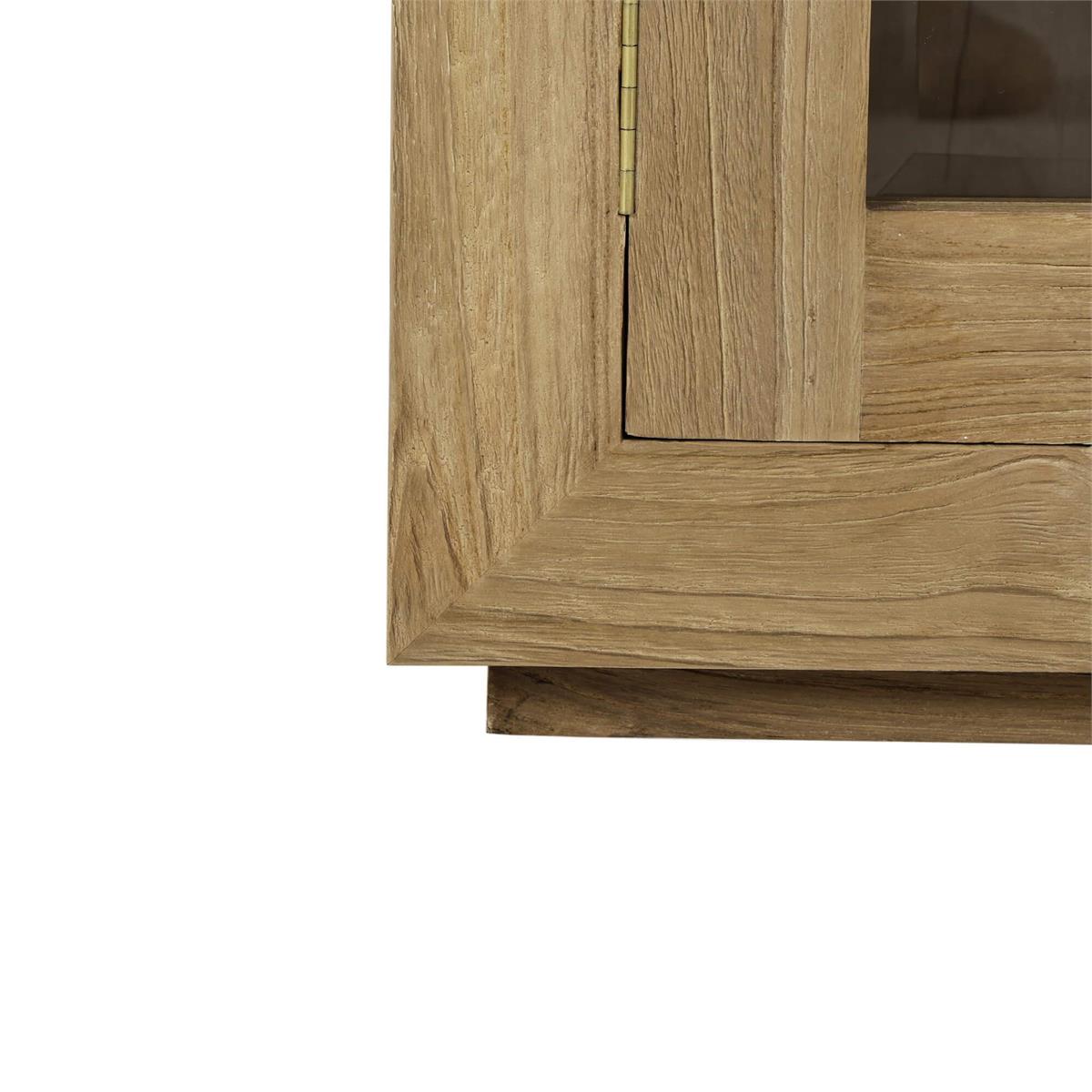 Bramble Tuscan Rustic Distressed Teak 4 Door Sideboard — Teak Natural