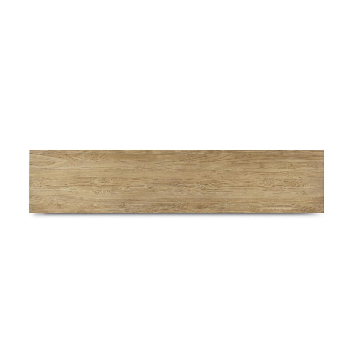 Bramble Tuscan Rustic Distressed Teak 4 Door Sideboard — Teak Natural
