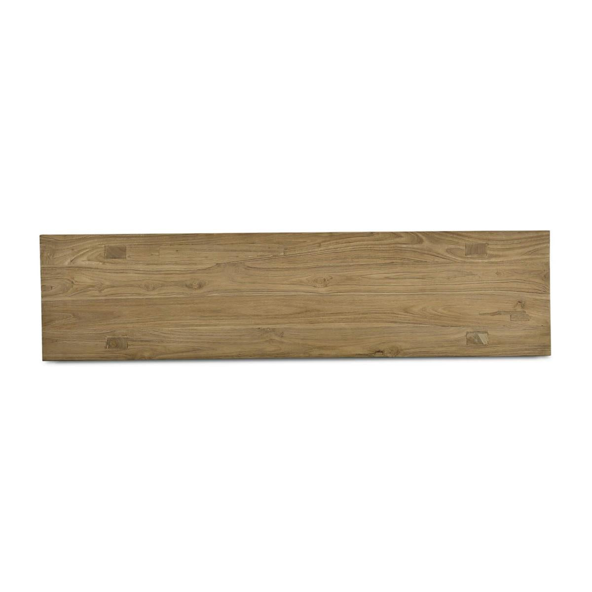 Bramble Tuscan Rustic Distressed Teak Bench — Teak Natural