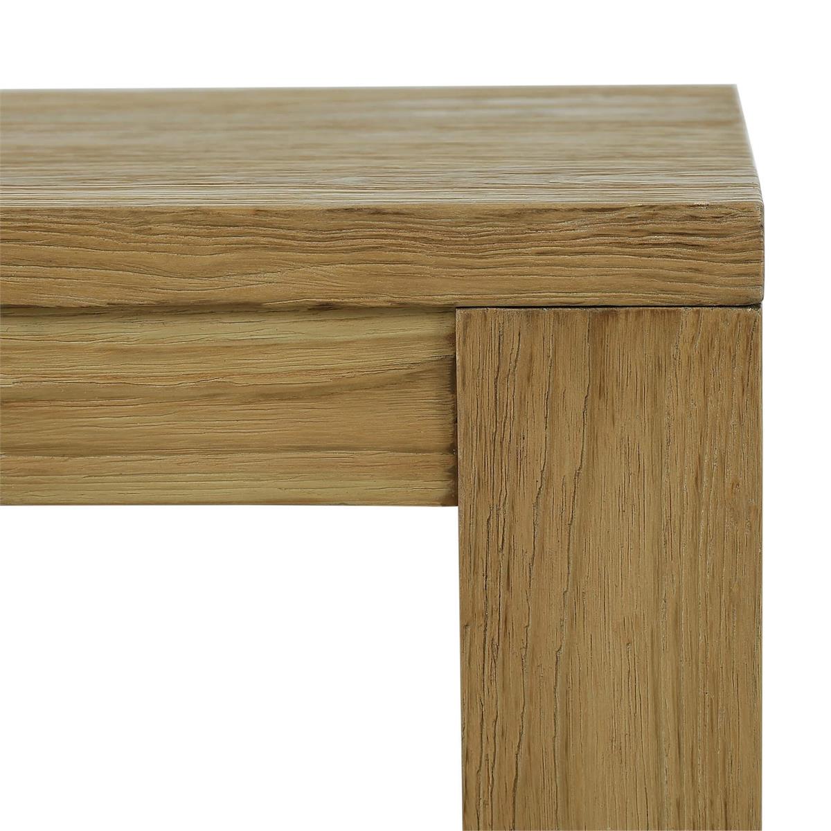 Bramble Tuscan Rustic Distressed Teak Side Table — Teak Natural