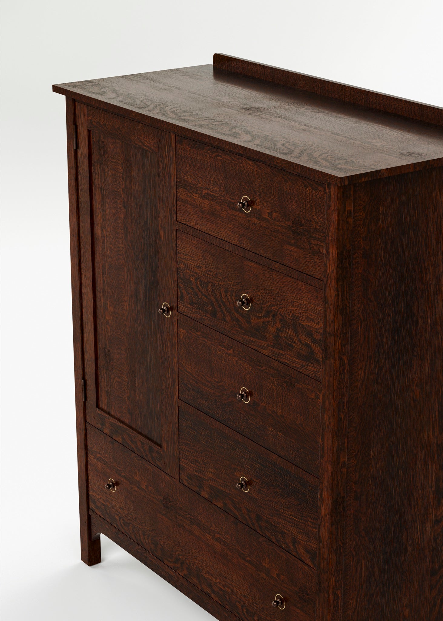 Stickley Gustav 5-Drawer Armoire — Gustav 5 Drawer Armoire Side Detail
