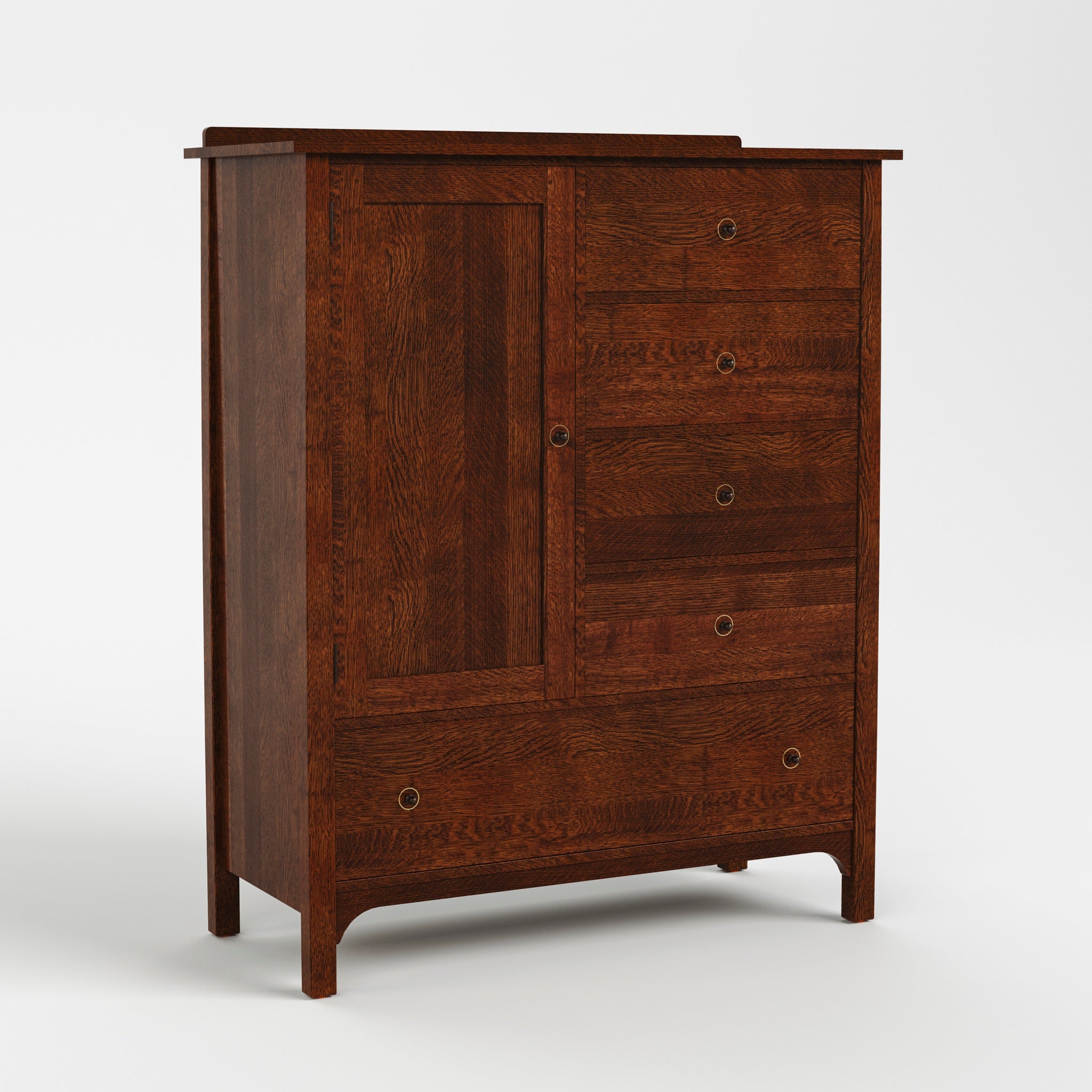 Stickley Gustav 5-Drawer Armoire — Gustav 5 Drawer Armoire Angle