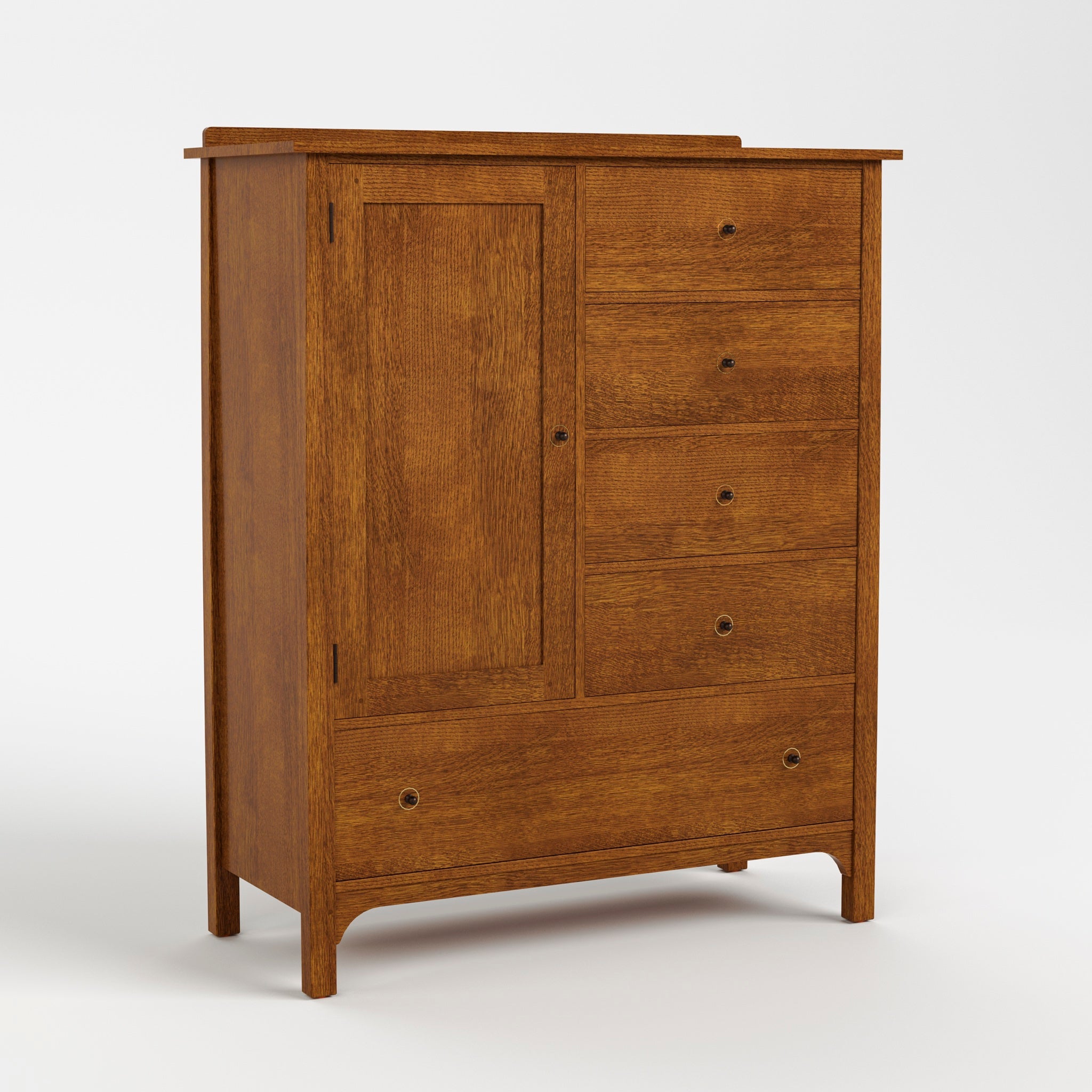 Stickley Gustav 5-Drawer Armoire — Gustav 5 Drawer Armoire Angle