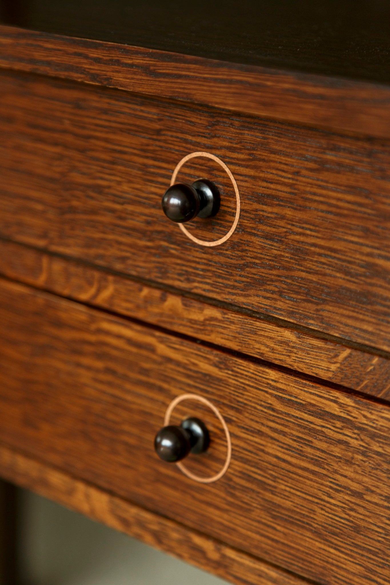 Stickley Gustav Nightstand — Gustav Nightstand Hardware Detail