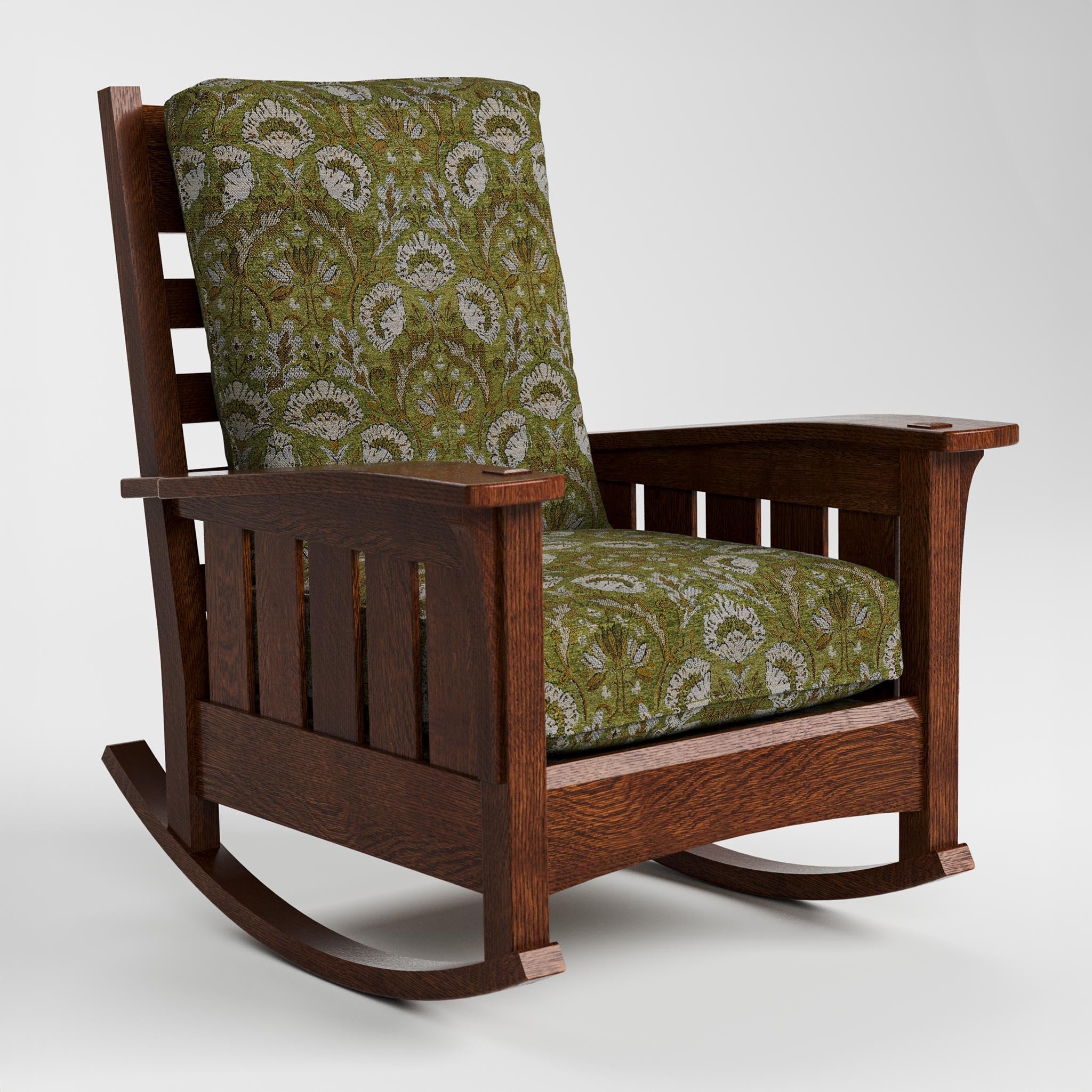 Stickley Bow Arm Rocker with Loose Cushion