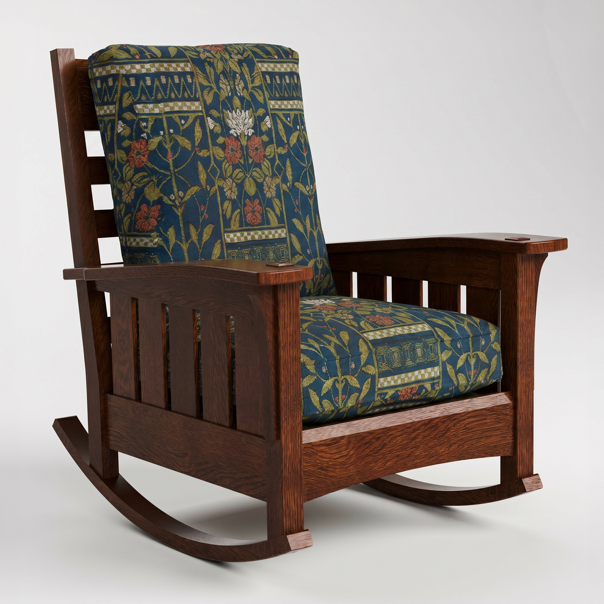 Stickley Bow Arm Rocker with Loose Cushion