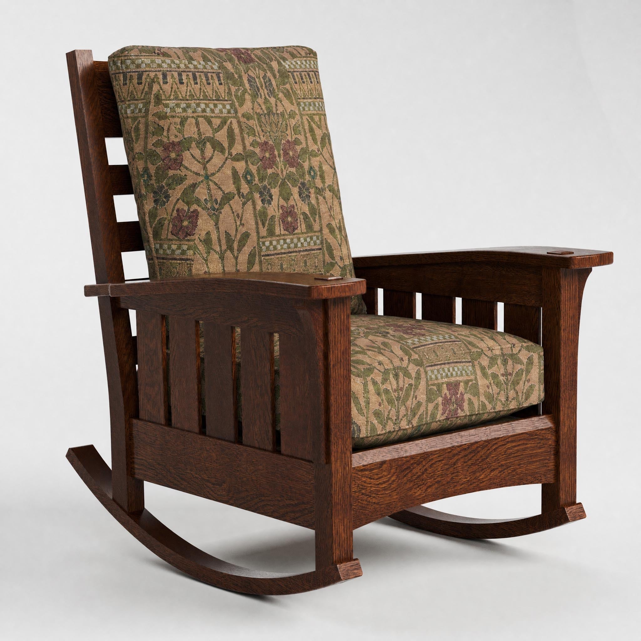 Stickley Bow Arm Rocker with Loose Cushion