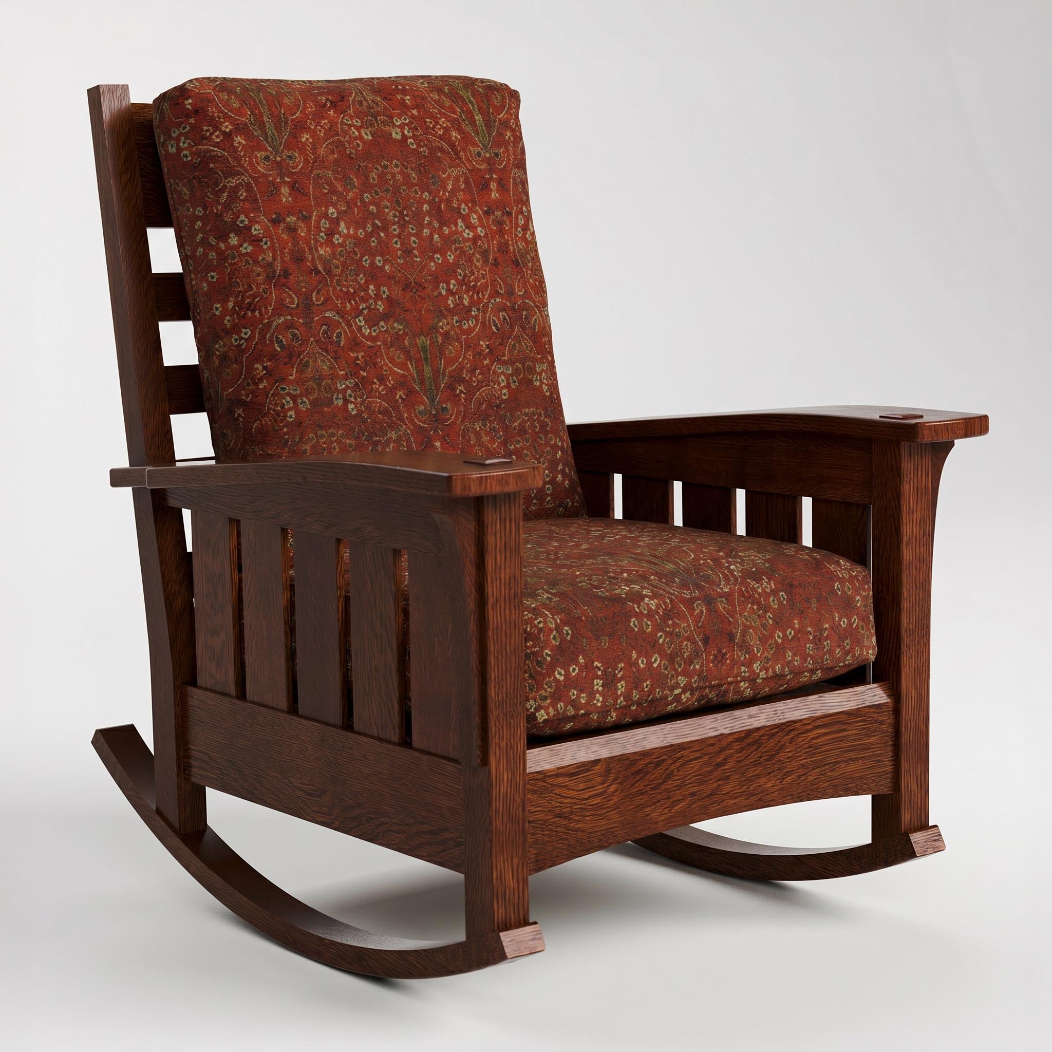 Stickley Bow Arm Rocker with Loose Cushion
