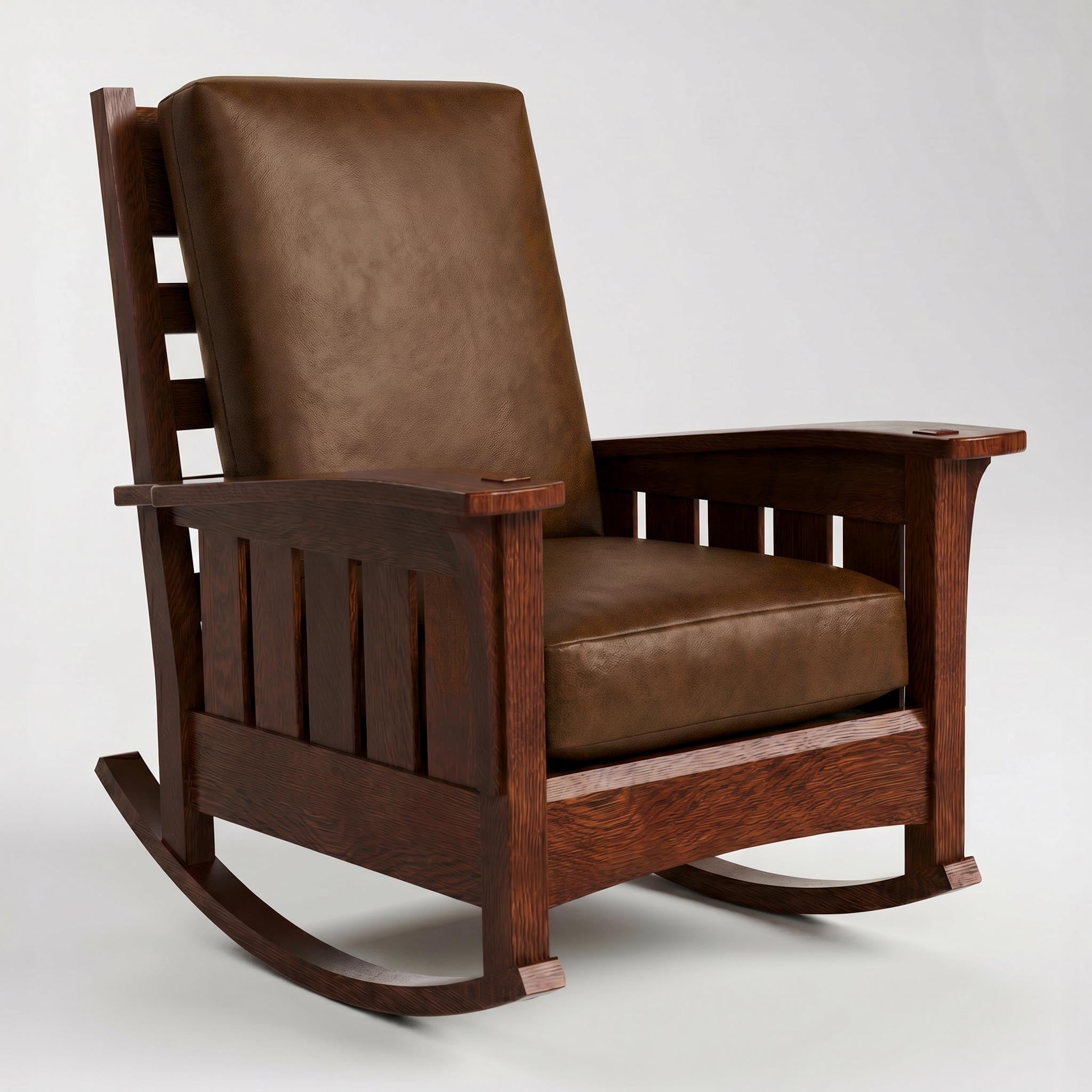 Stickley Bow Arm Rocker with Loose Cushion