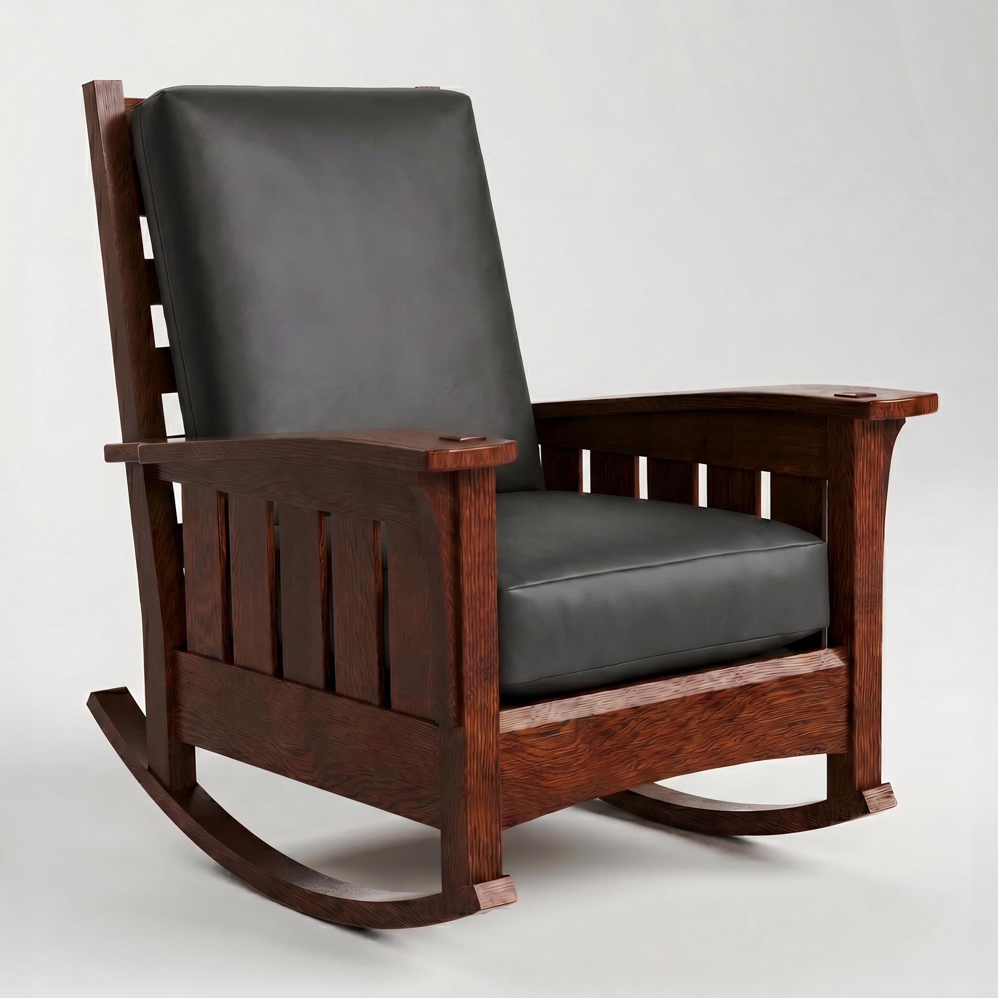 Stickley Bow Arm Rocker with Loose Cushion
