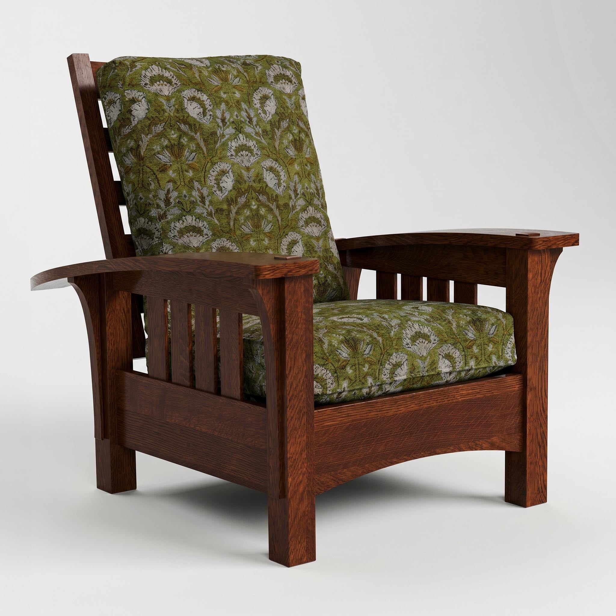 Stickley Bow Arm Morris Chair with Loose Cushion