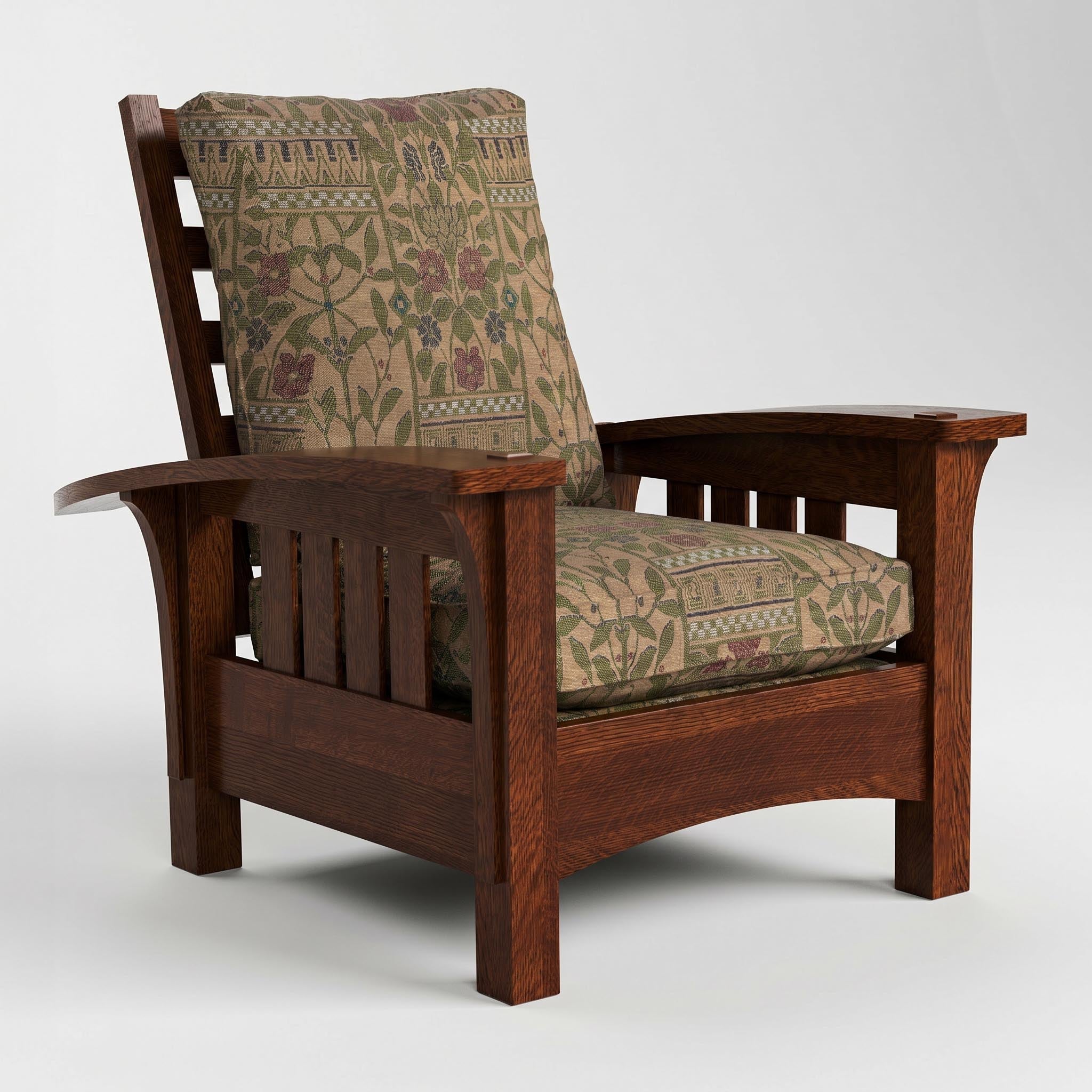 Stickley Bow Arm Morris Chair with Loose Cushion