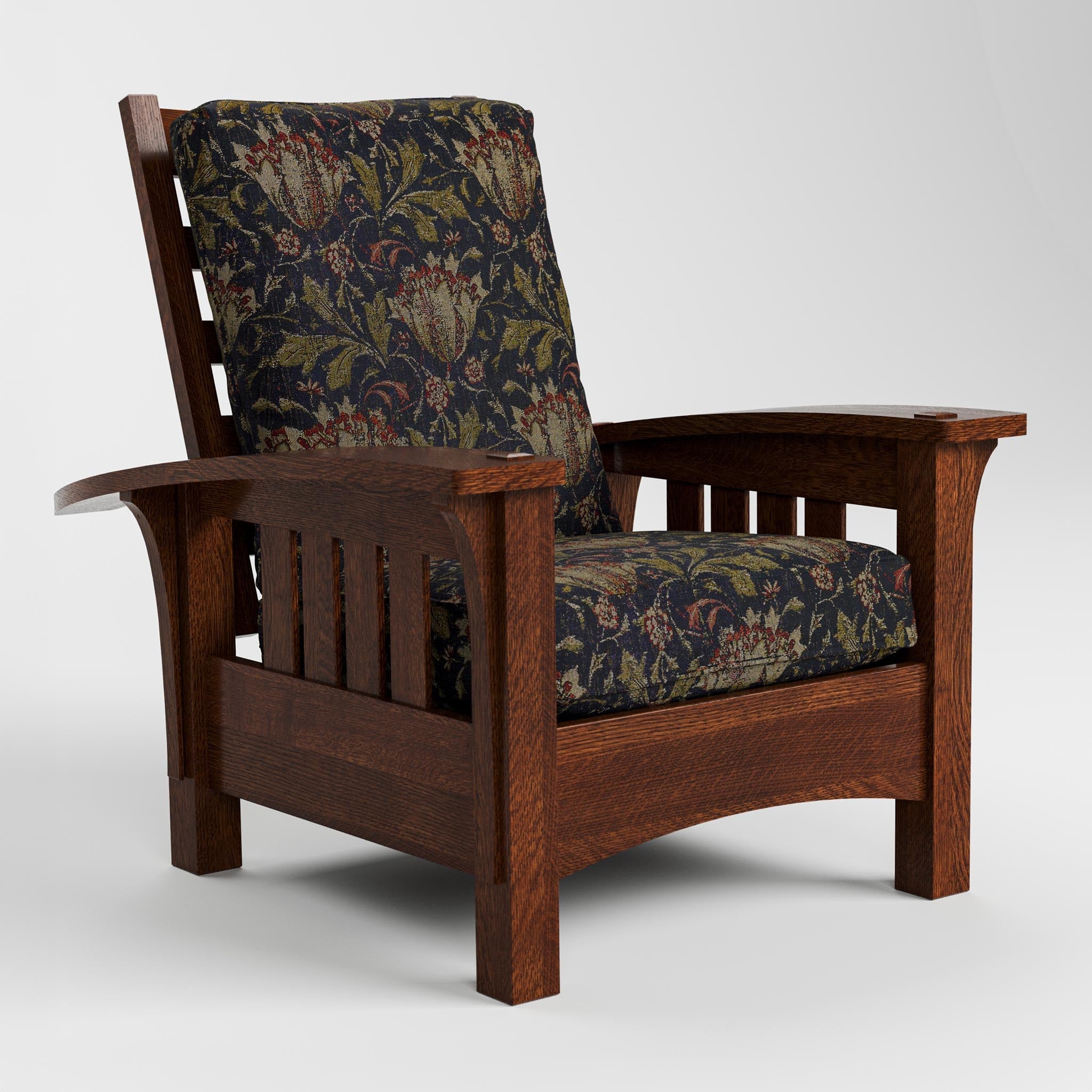 Stickley Bow Arm Morris Chair with Loose Cushion
