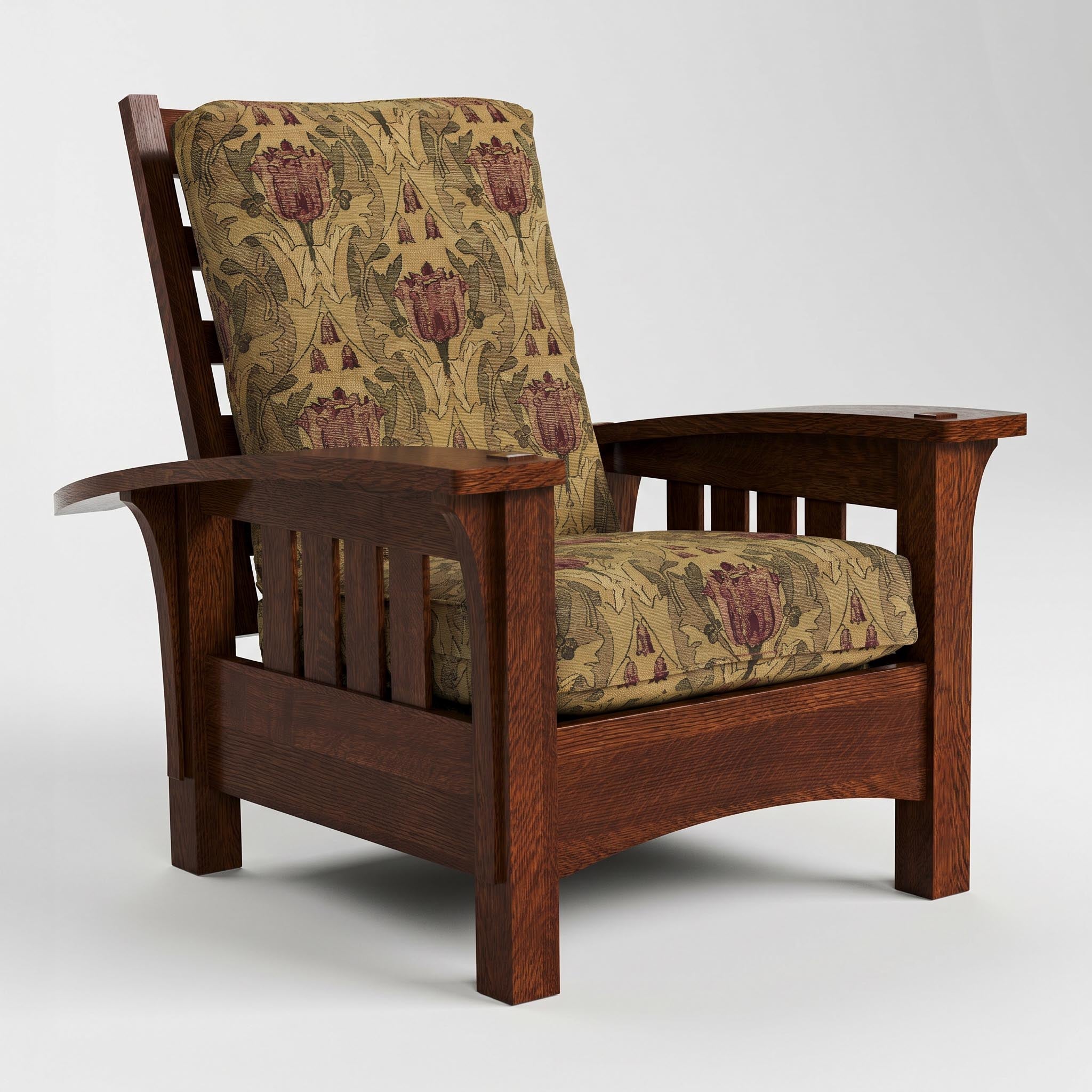 Stickley Bow Arm Morris Chair with Loose Cushion