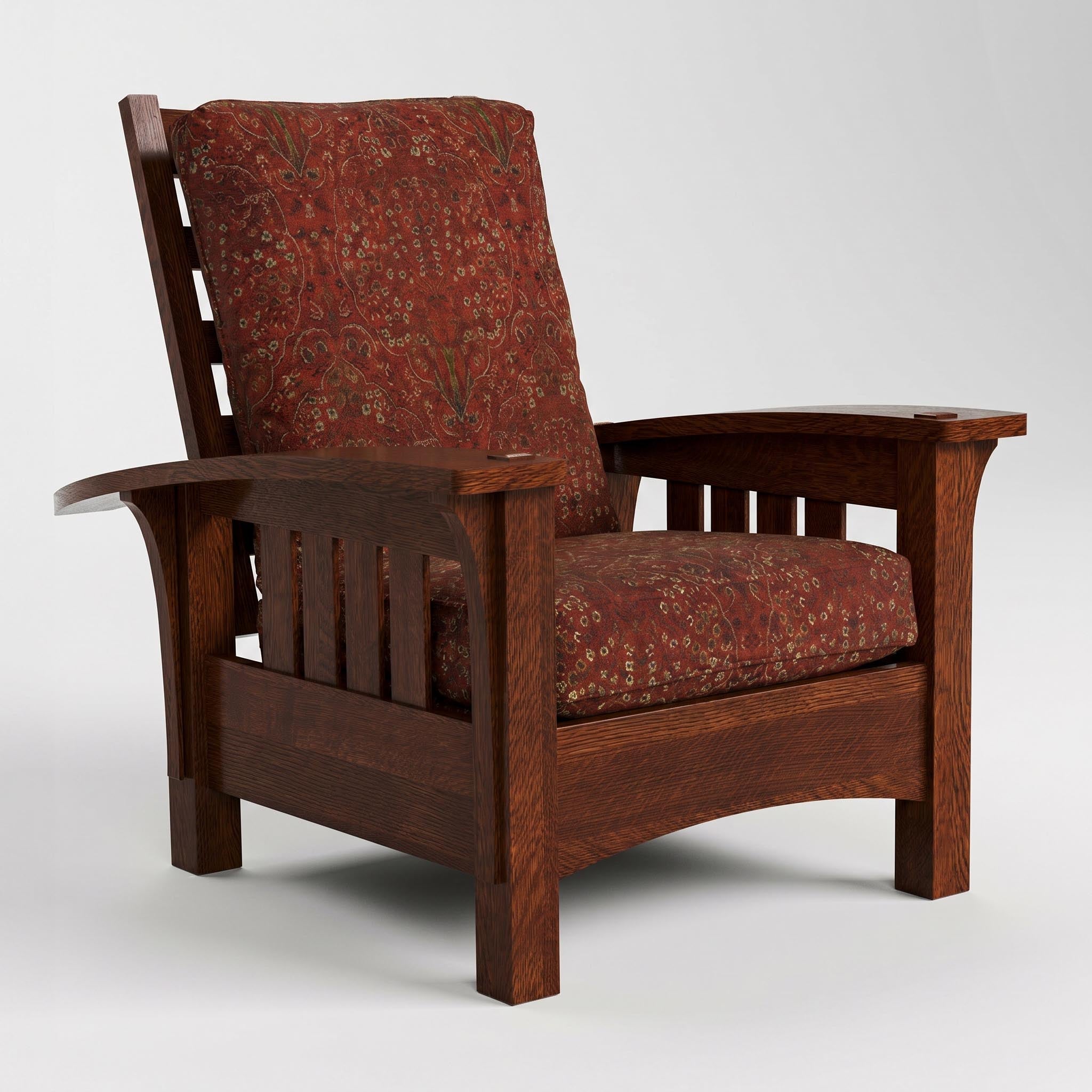 Stickley Bow Arm Morris Chair with Loose Cushion