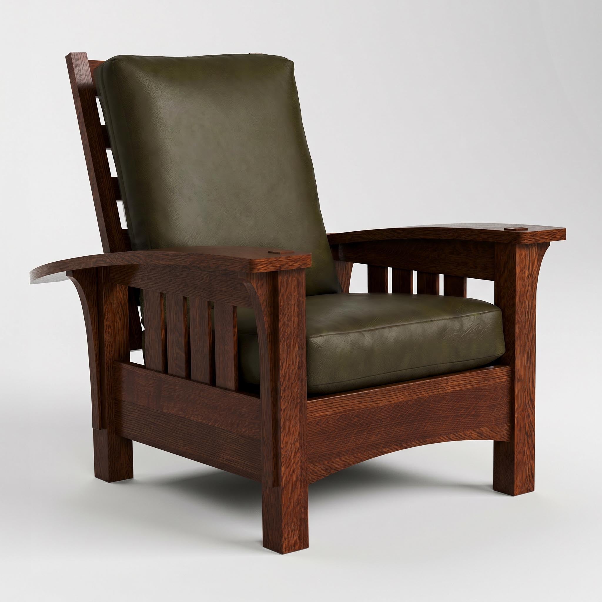 Stickley Bow Arm Morris Chair with Loose Cushion
