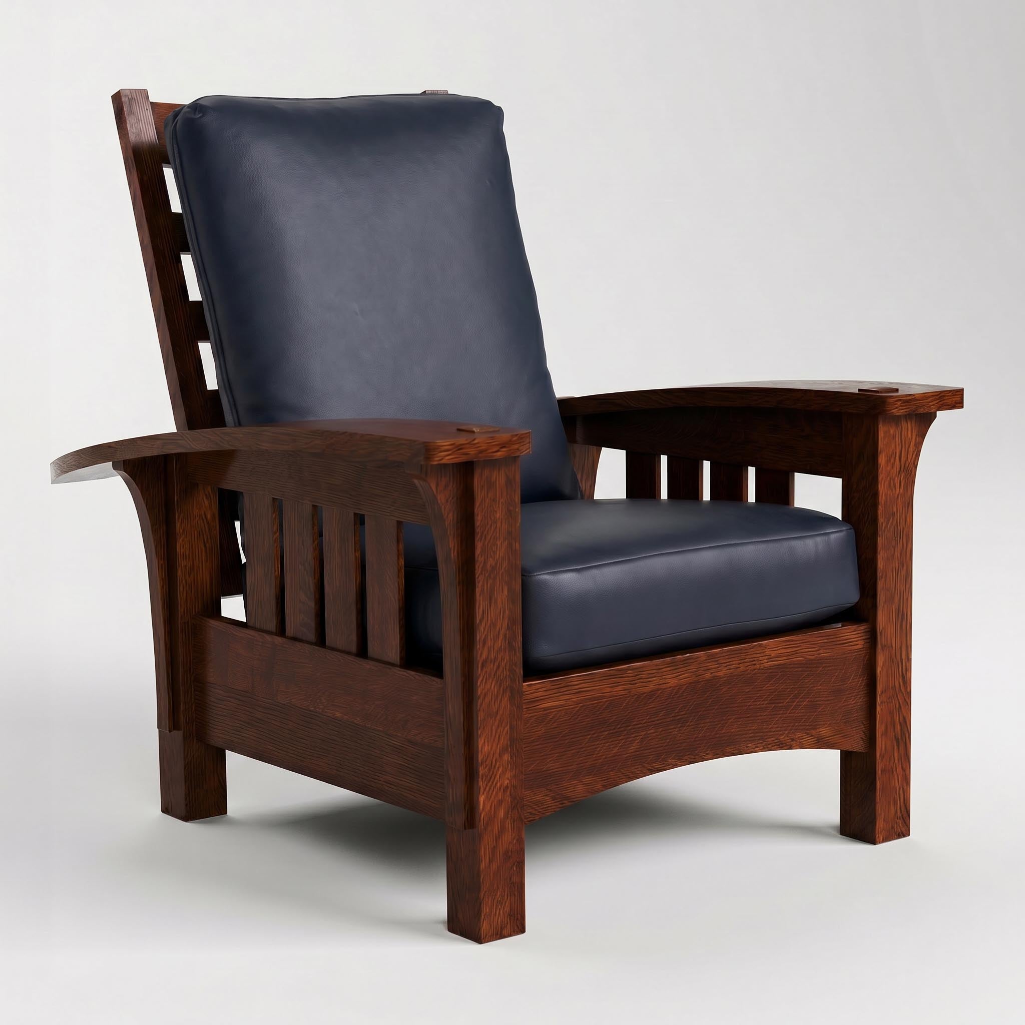 Stickley Bow Arm Morris Chair with Loose Cushion
