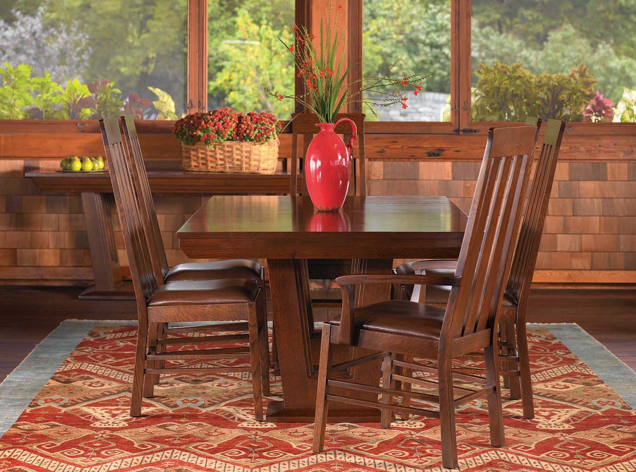 Highlands Pedestal Dining Table - 91-596-4LVS-92N
