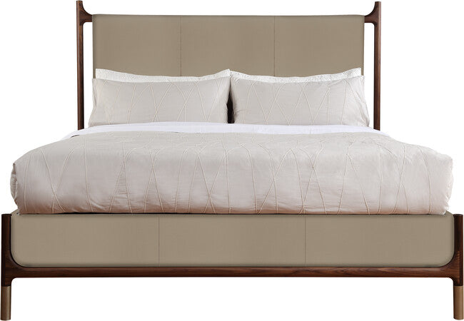 Stickley Walnut Grove Upholstered Bed