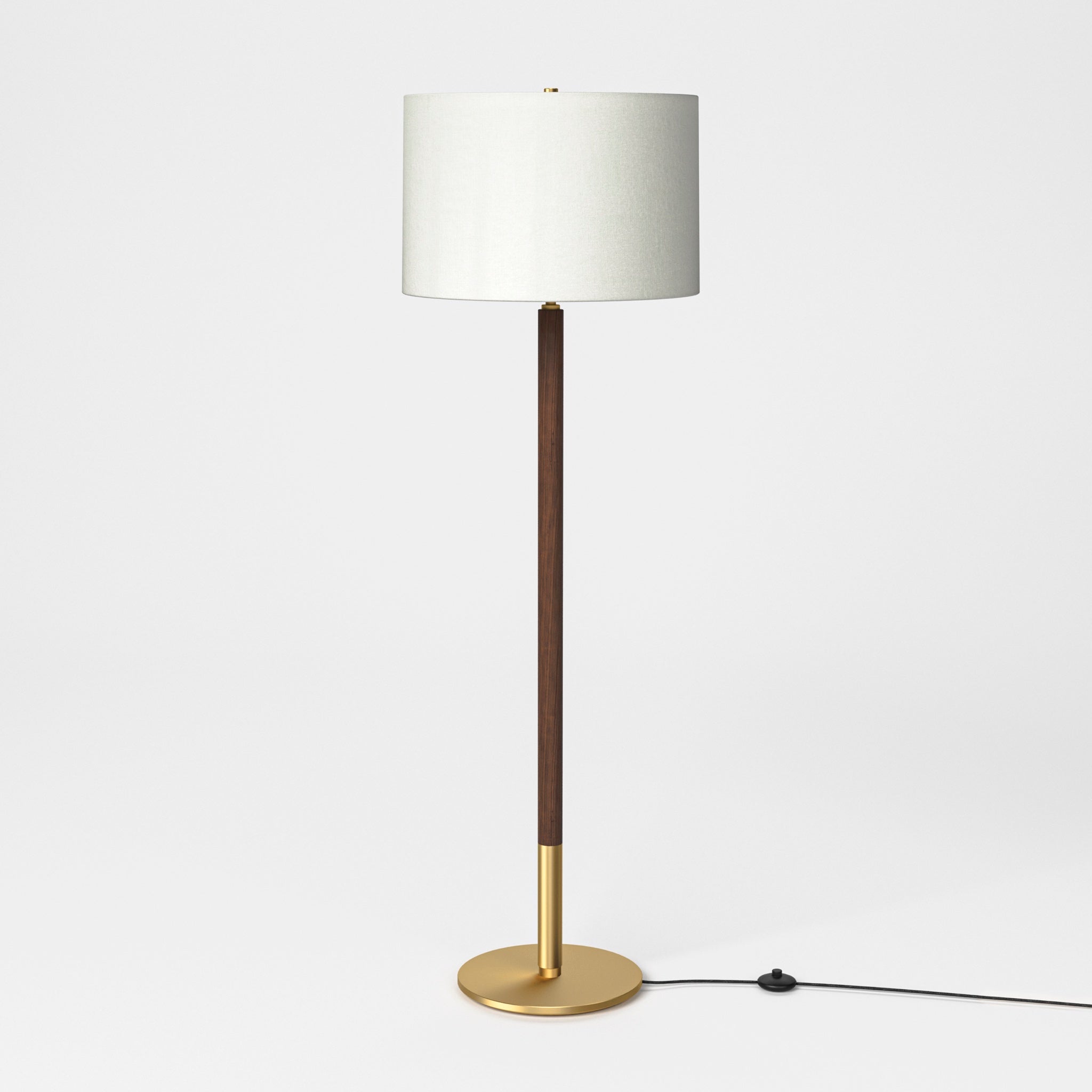 Stickley Walnut Grove Stem Floor Lamp — Walnut Grove Stem Floor Lamp Light Off Cord Front