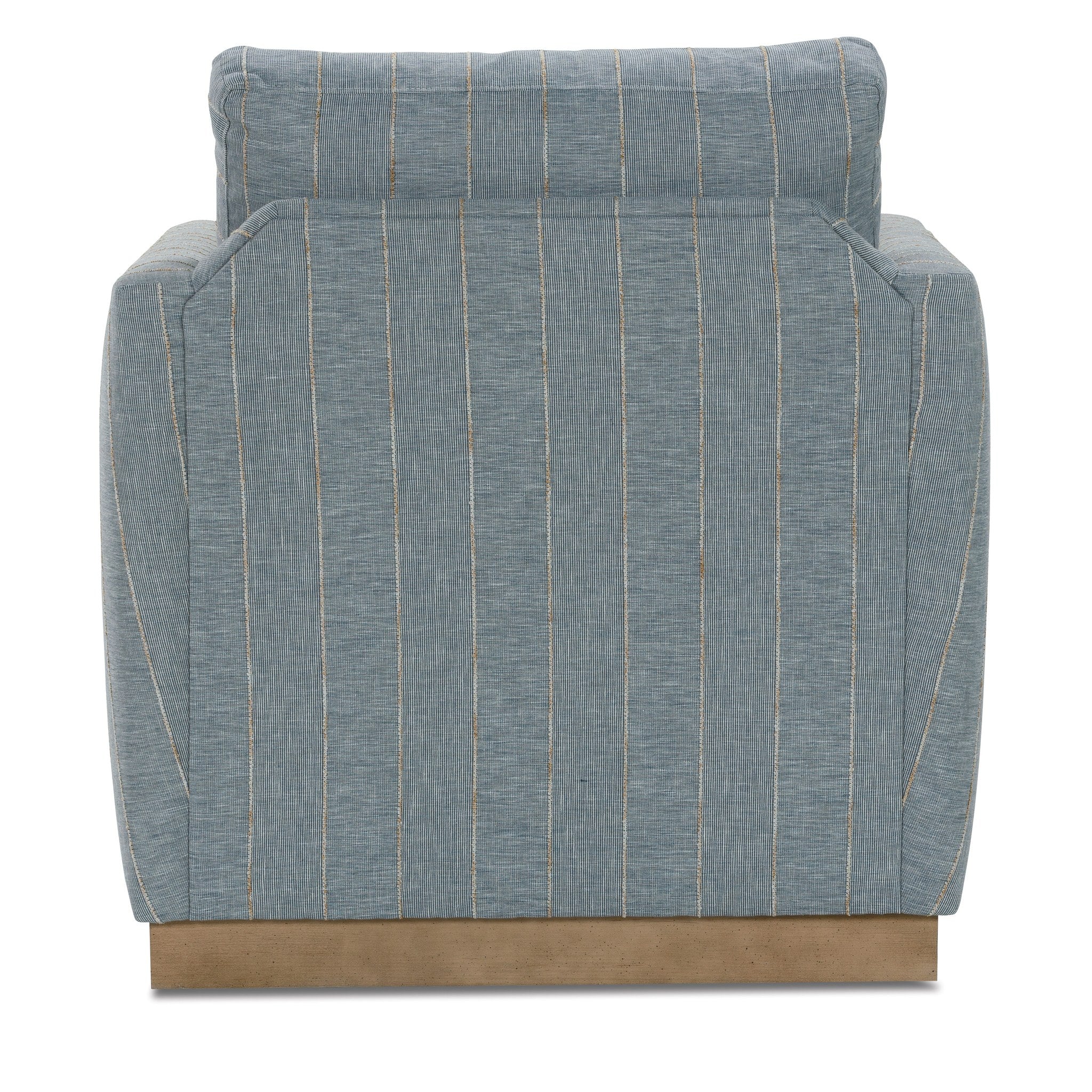 Rowe Furniture Allie Swivel Chair — Federal Blue - Striped