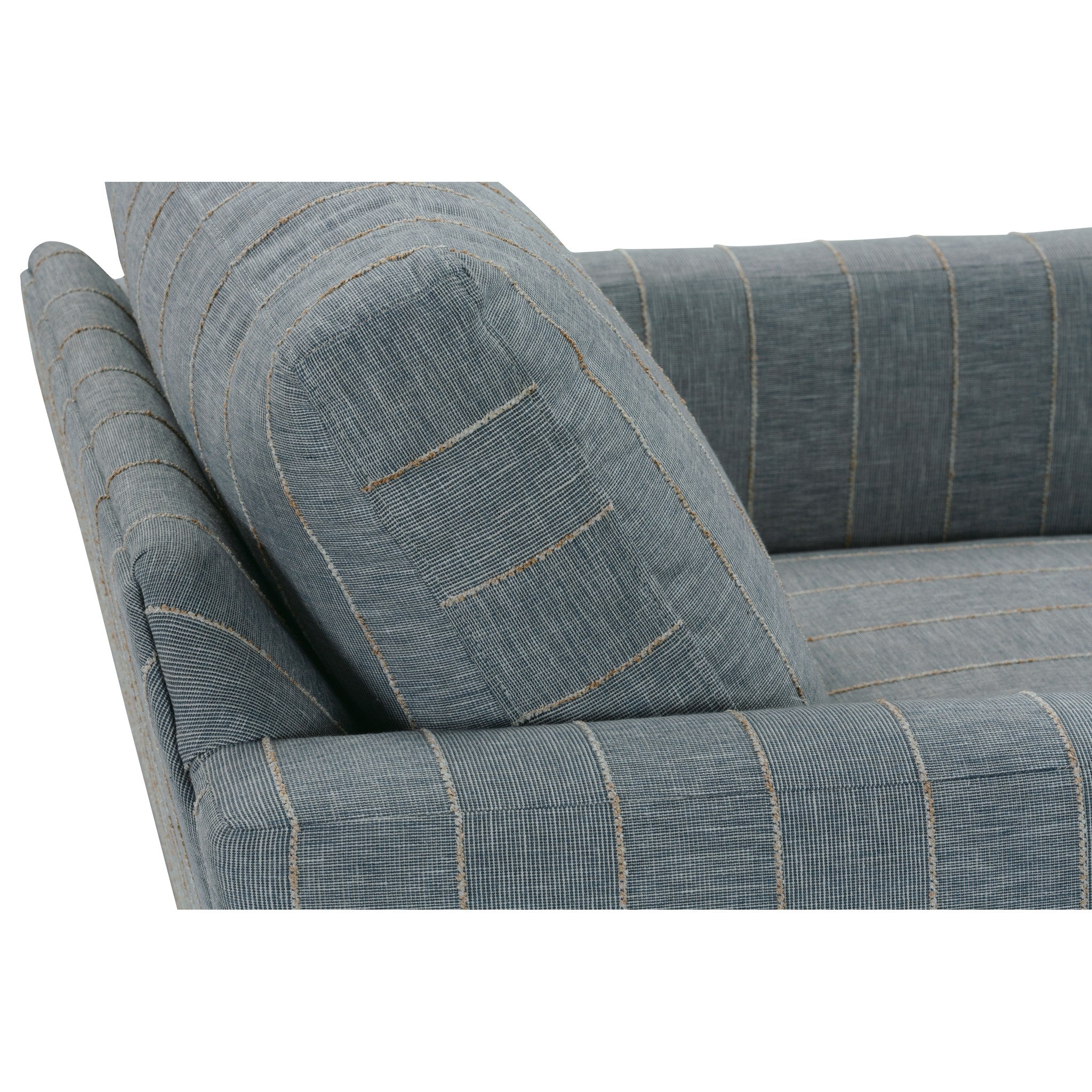 Rowe Furniture Allie Swivel Chair — Federal Blue - Striped