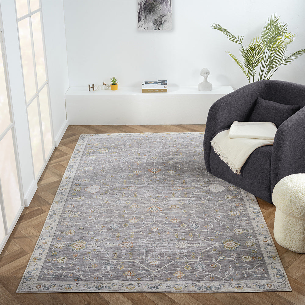 LR Home Allure Rug — Gray / Multi
