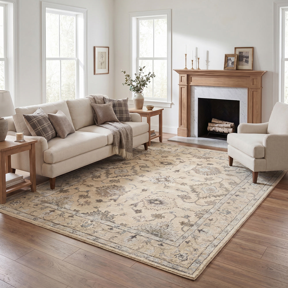 LR Home Allure Rug — Cream / Beige