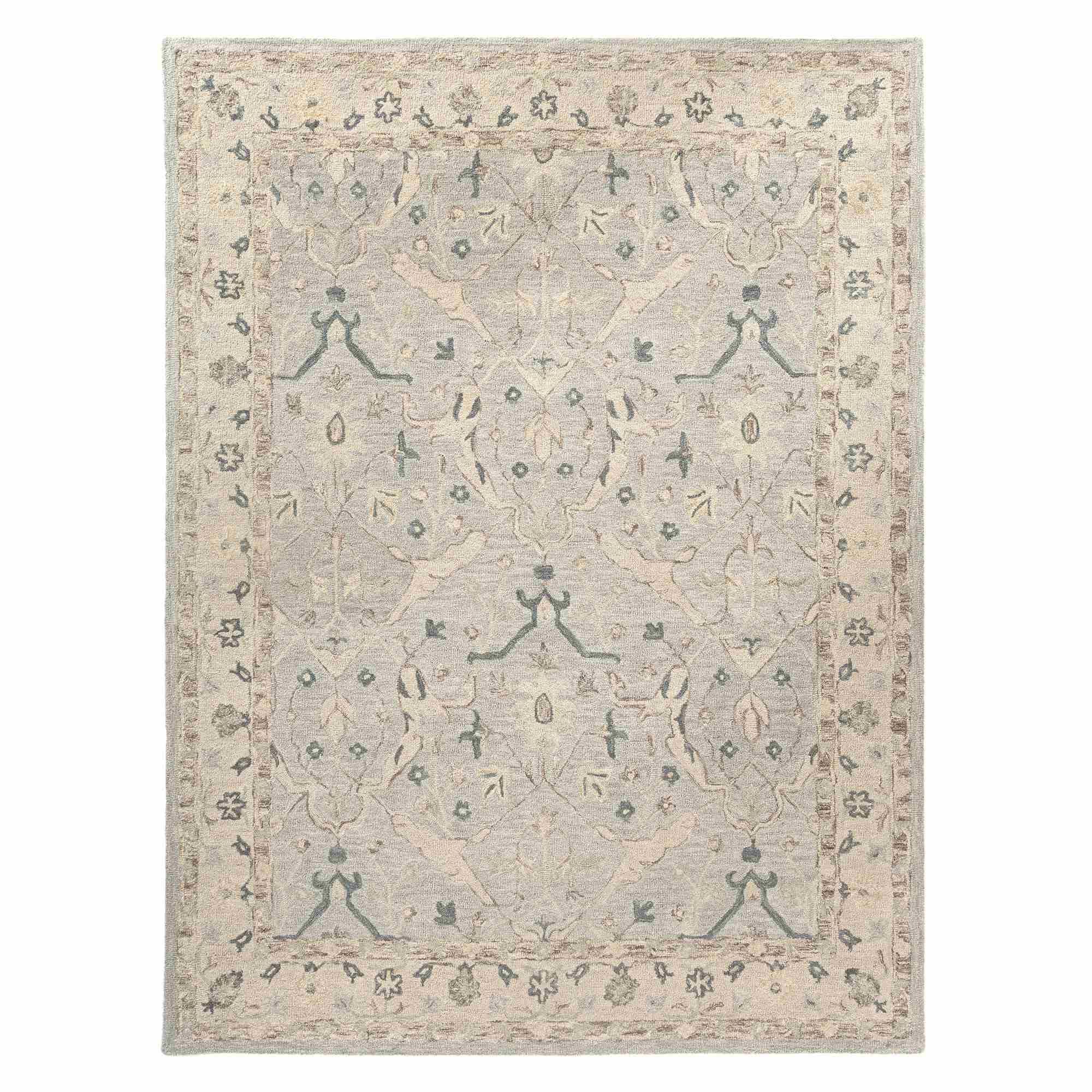 LR Home Allure Rug — Blue / Cream