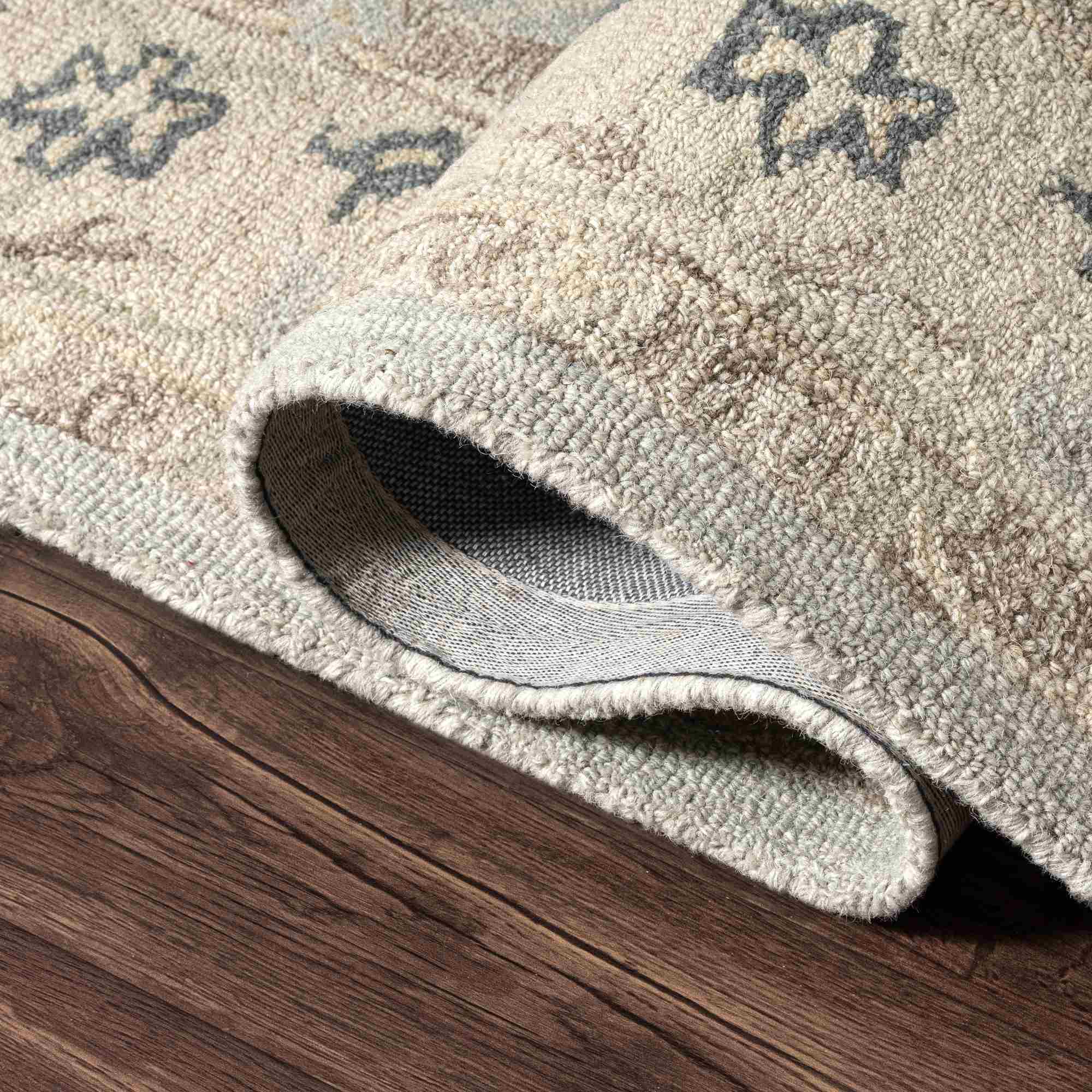 LR Home Allure Rug — Blue / Cream