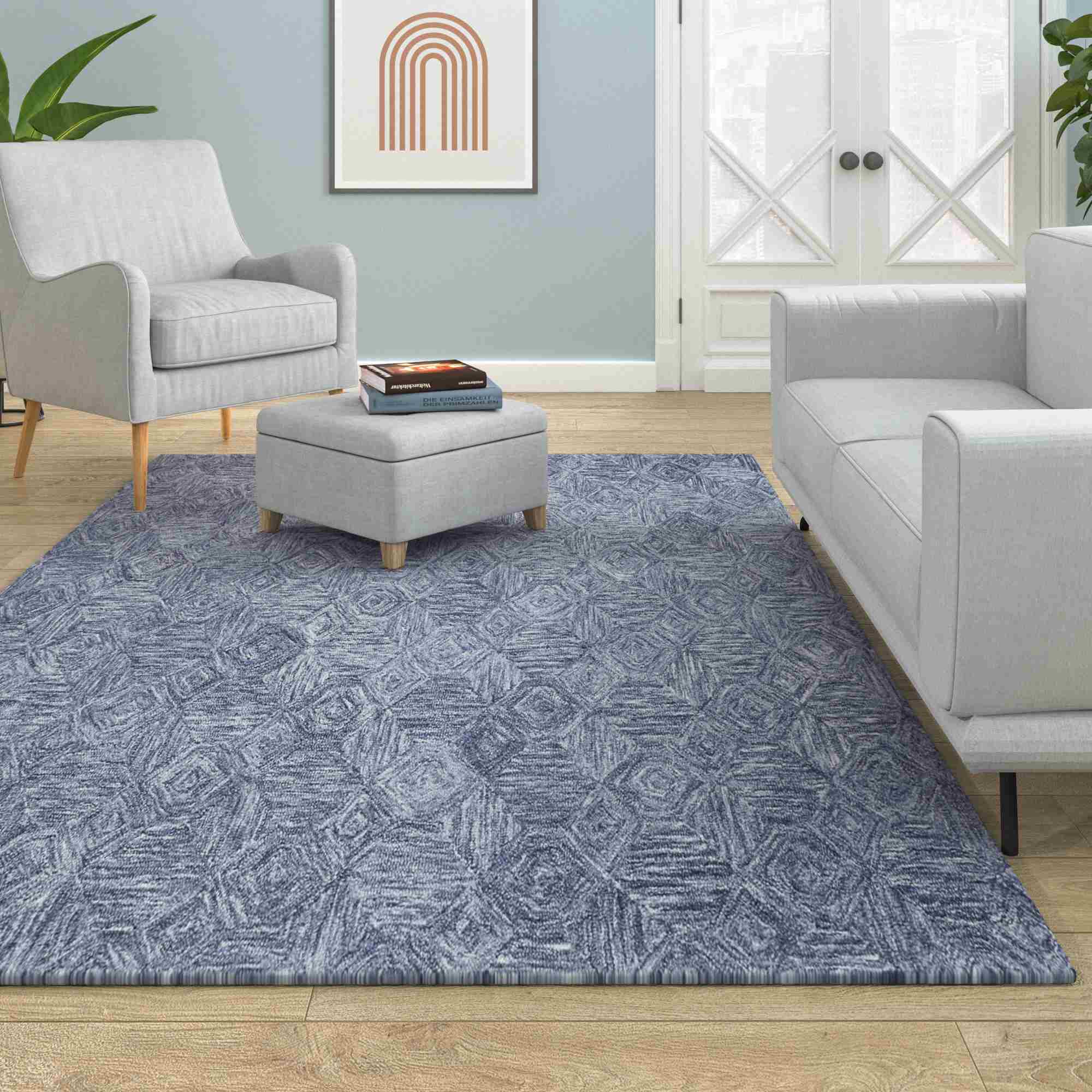 LR Home Aurora Rug — Blue