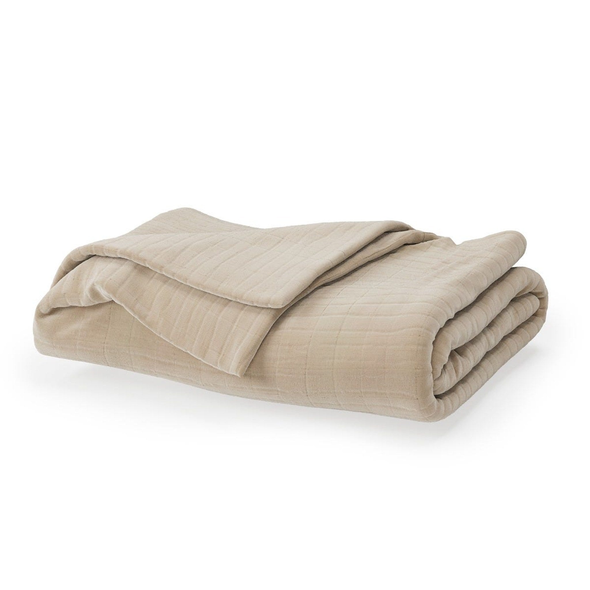 Naturepedic Organic Cotton Breathable Muslin Blanket — Sand