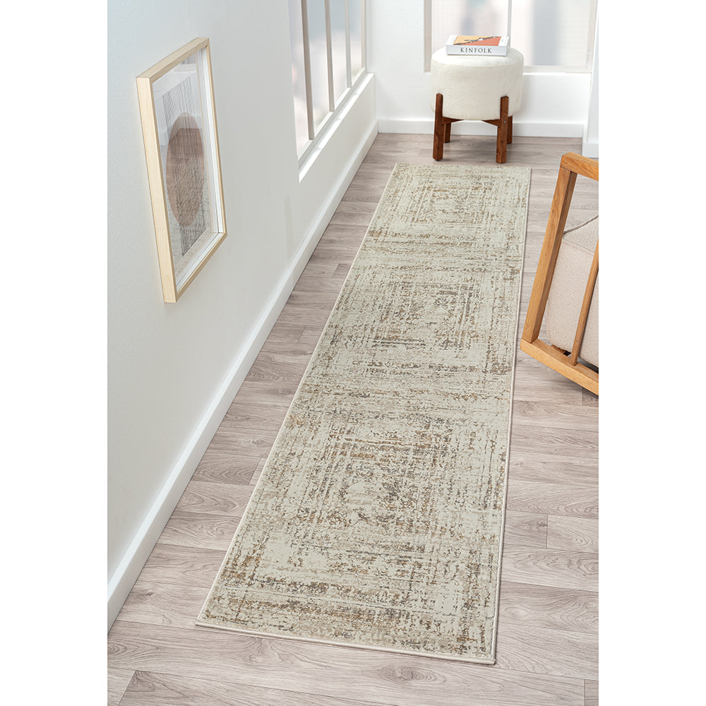 LR Home Brisbane Rug — Beige / Gray