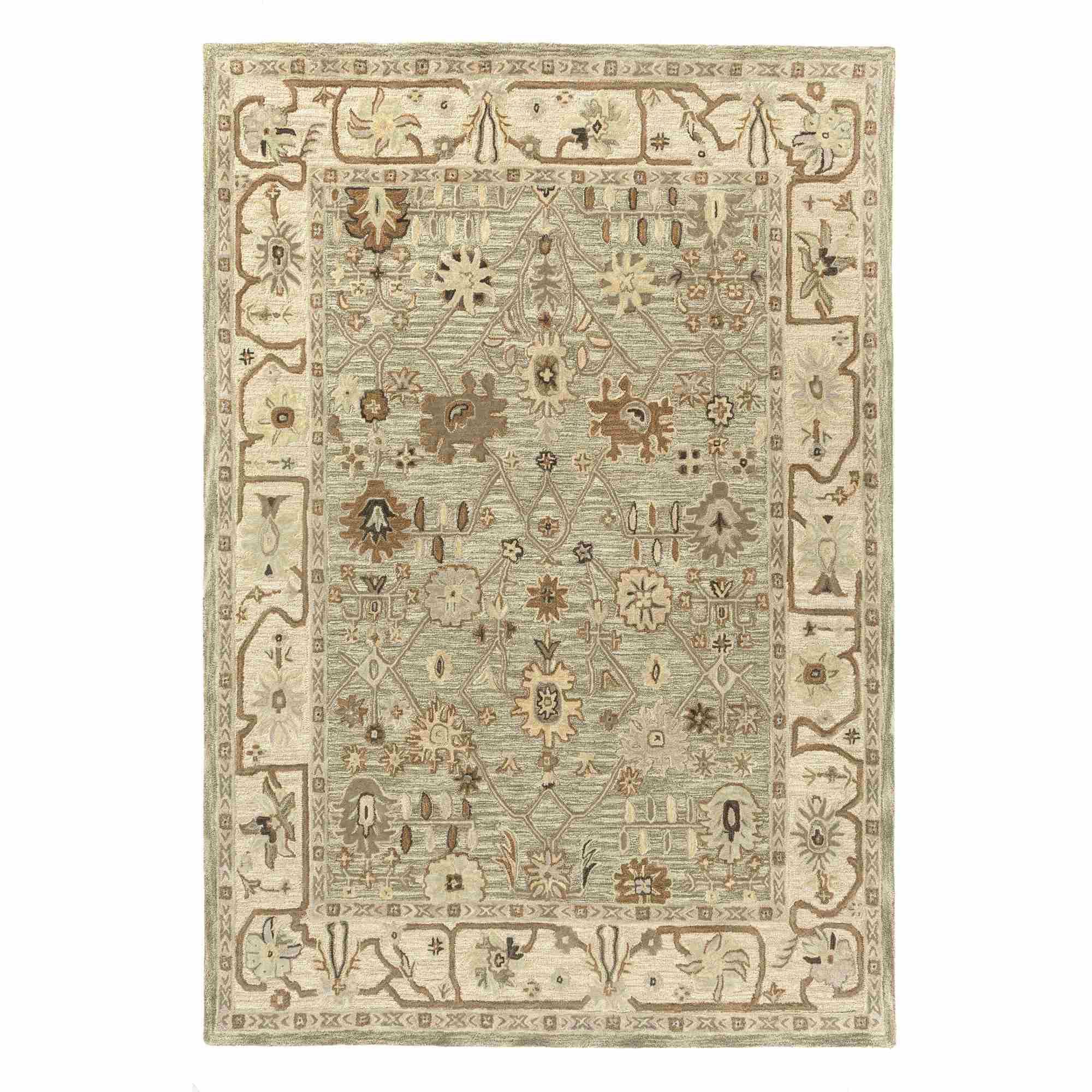 LR Home Brisbane Rug — Sage / Beige