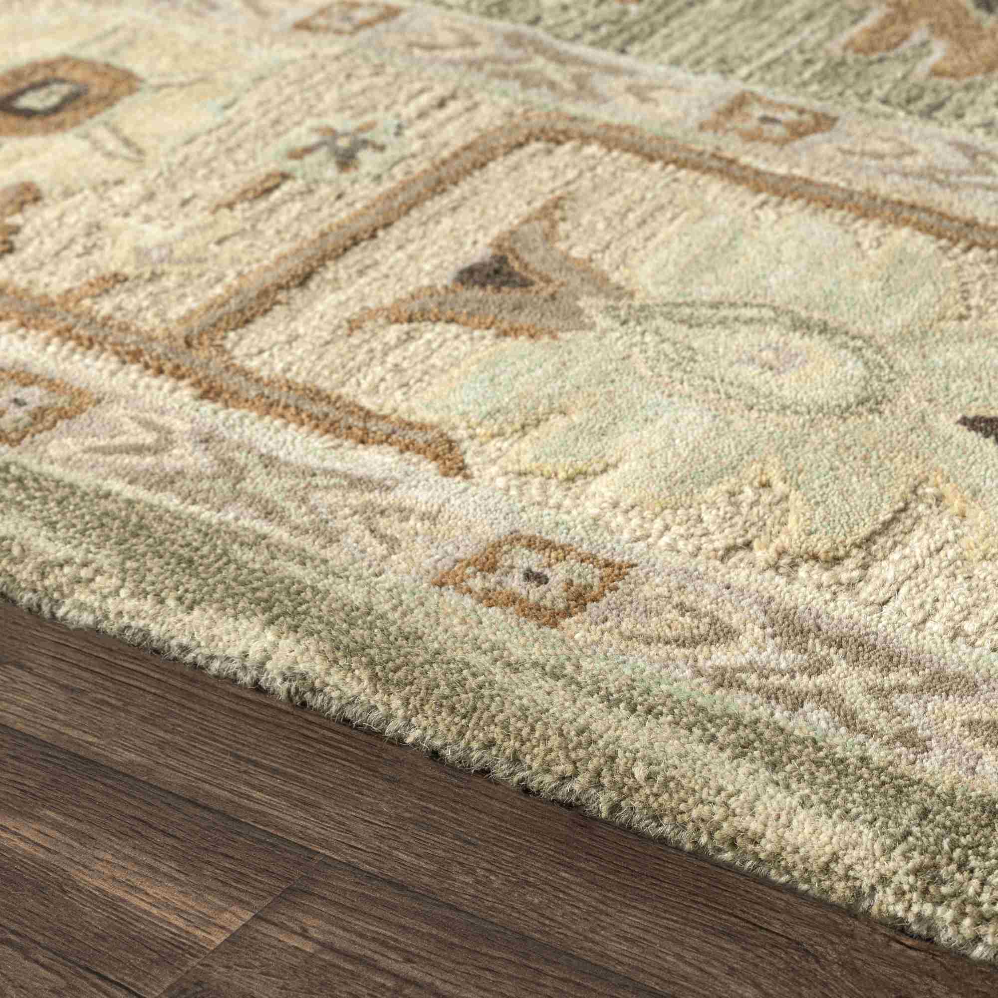 LR Home Brisbane Rug — Sage / Beige
