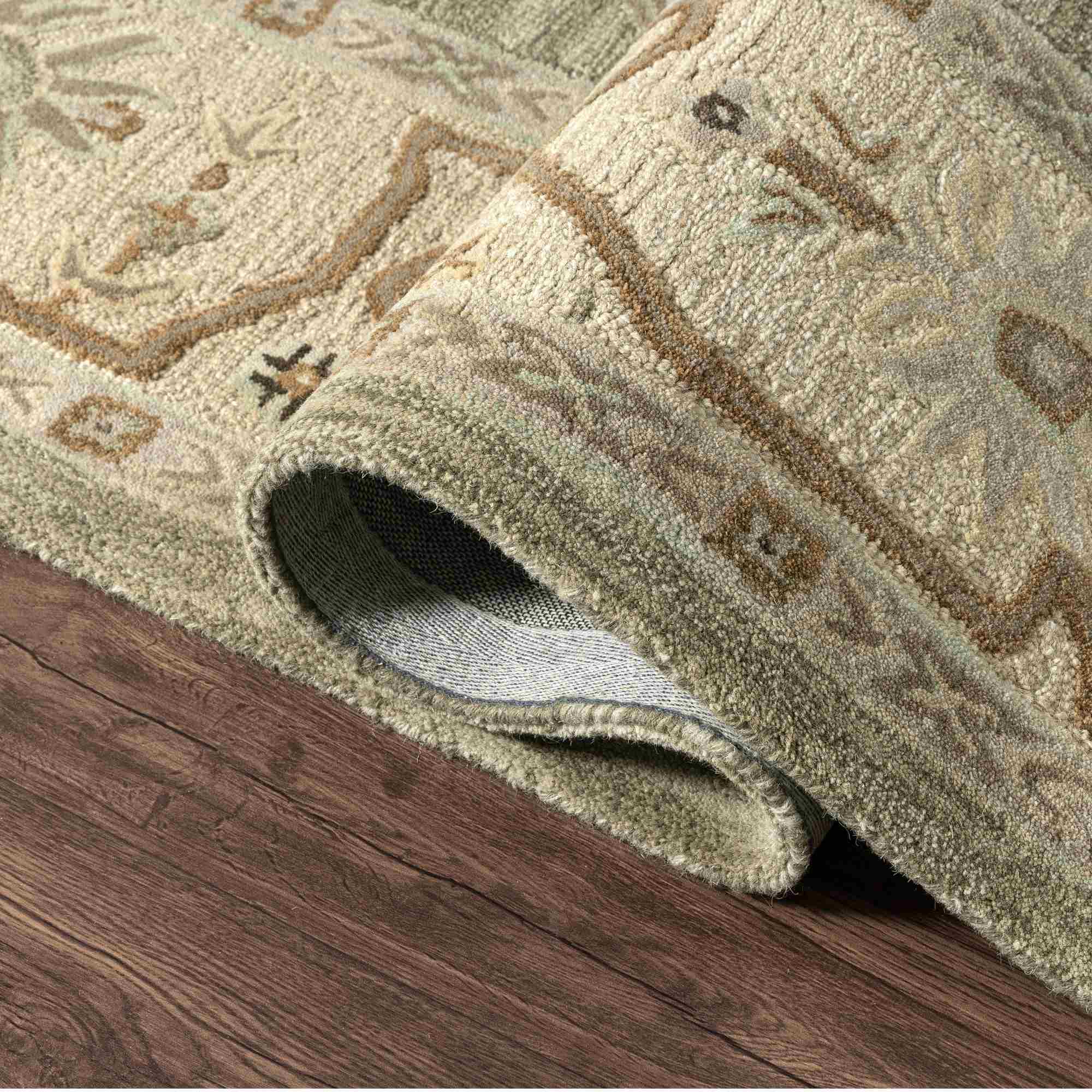 LR Home Brisbane Rug — Sage / Beige