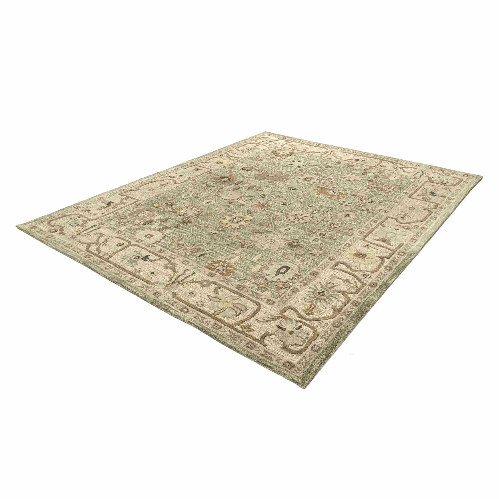 LR Home Brisbane Rug — Sage / Beige
