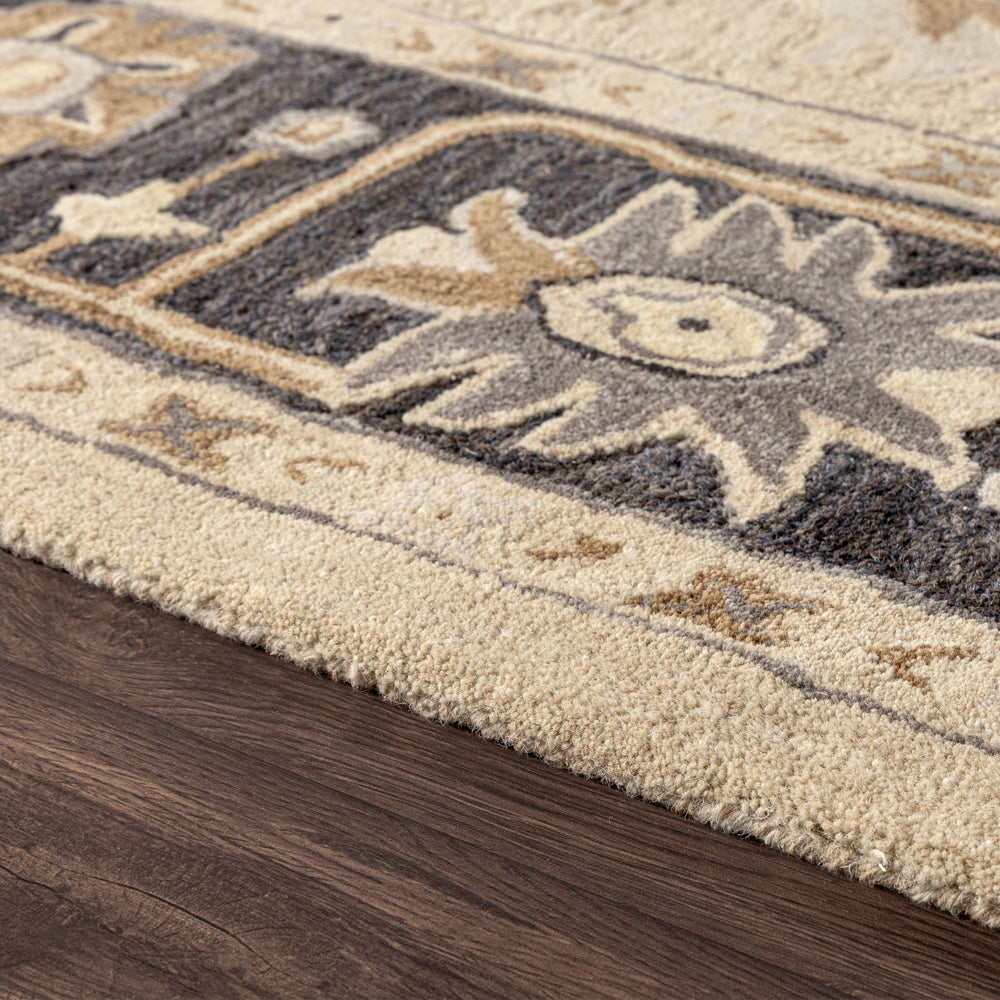 LR Home Brisbane Rug — Cream / Charcoal