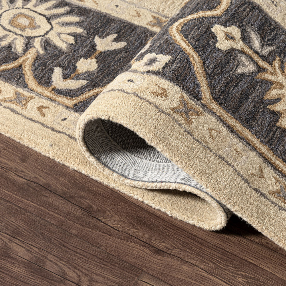 LR Home Brisbane Rug — Cream / Charcoal