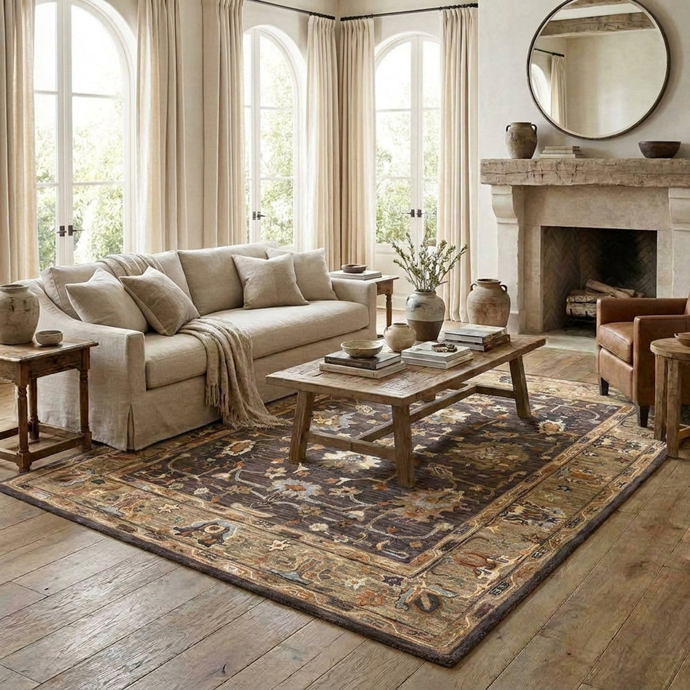 LR Home Caitlin Rug — Charcoal / Sage