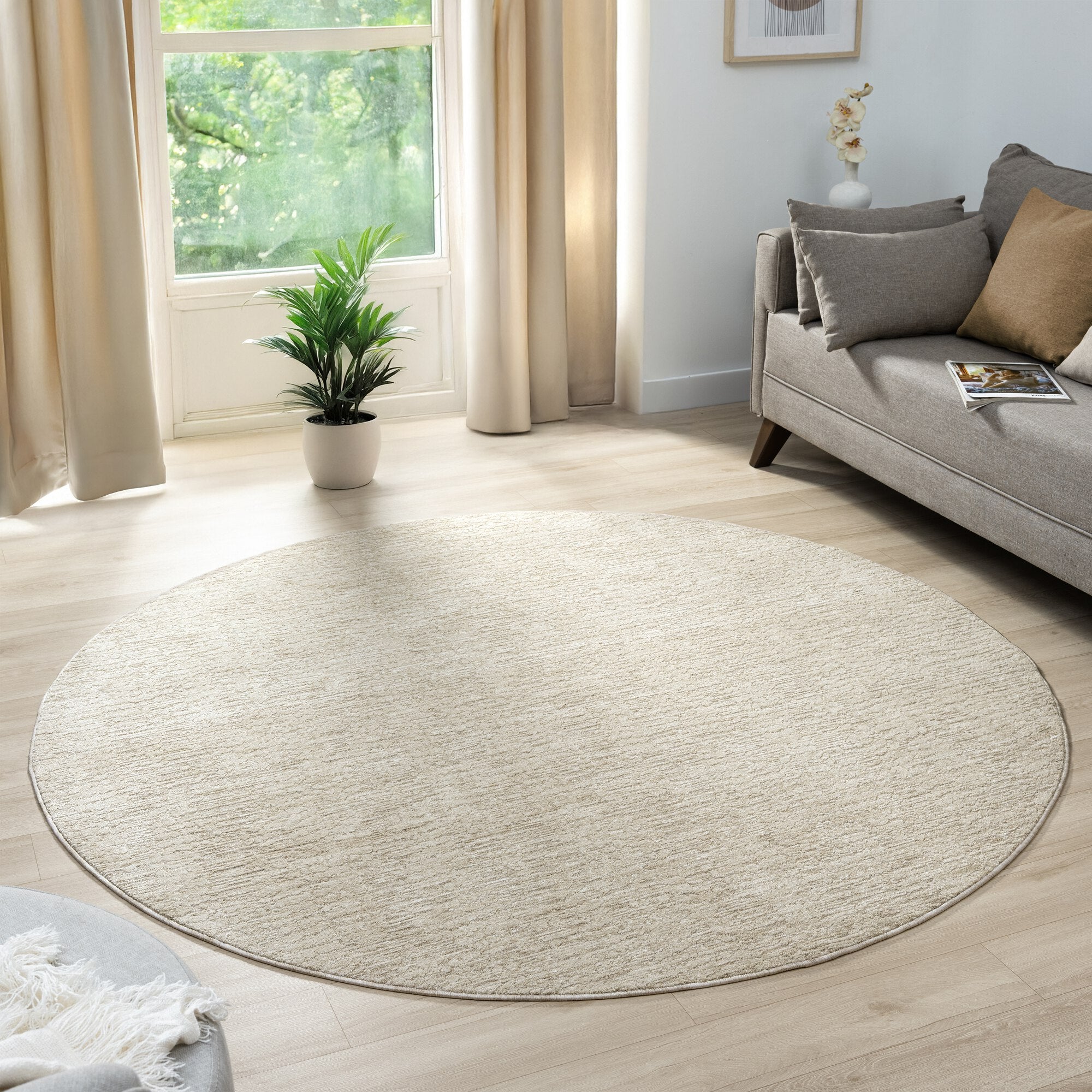LR Home Castillo Rug — Beige / Cream