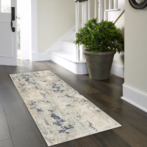 LR Home Cheshire Rug — Blue / Gray