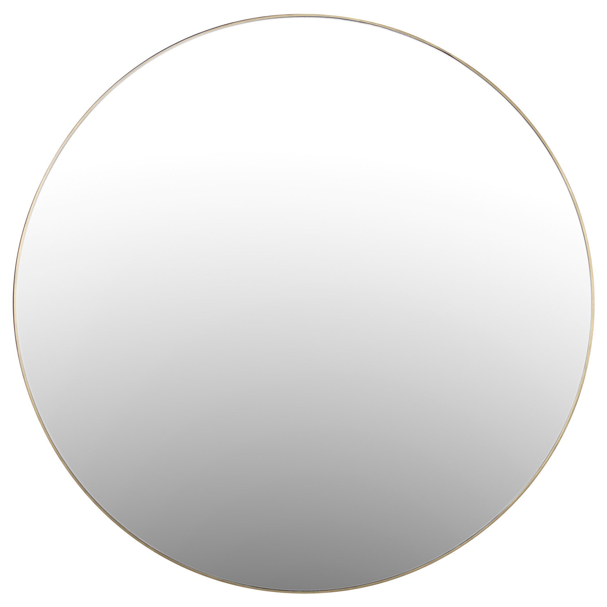 Four Hands Bellvue Round Mirror — Polished Brass-Mirror